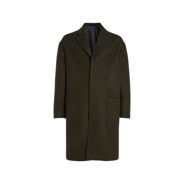 Veste midi en coton bouclé