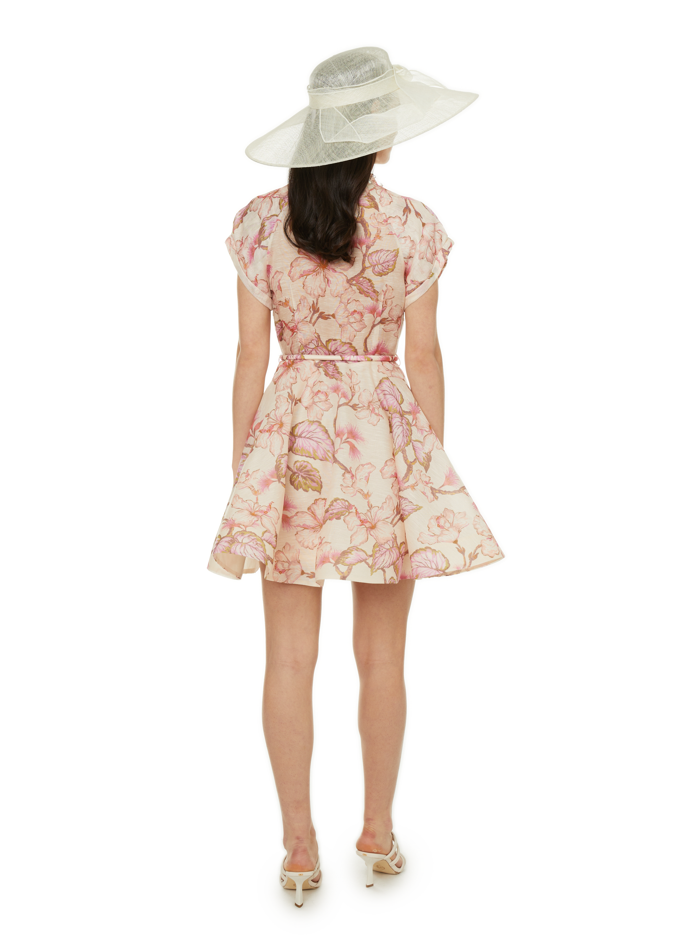 Robe courte en lin et soie ZIMMERMANN Multicolore