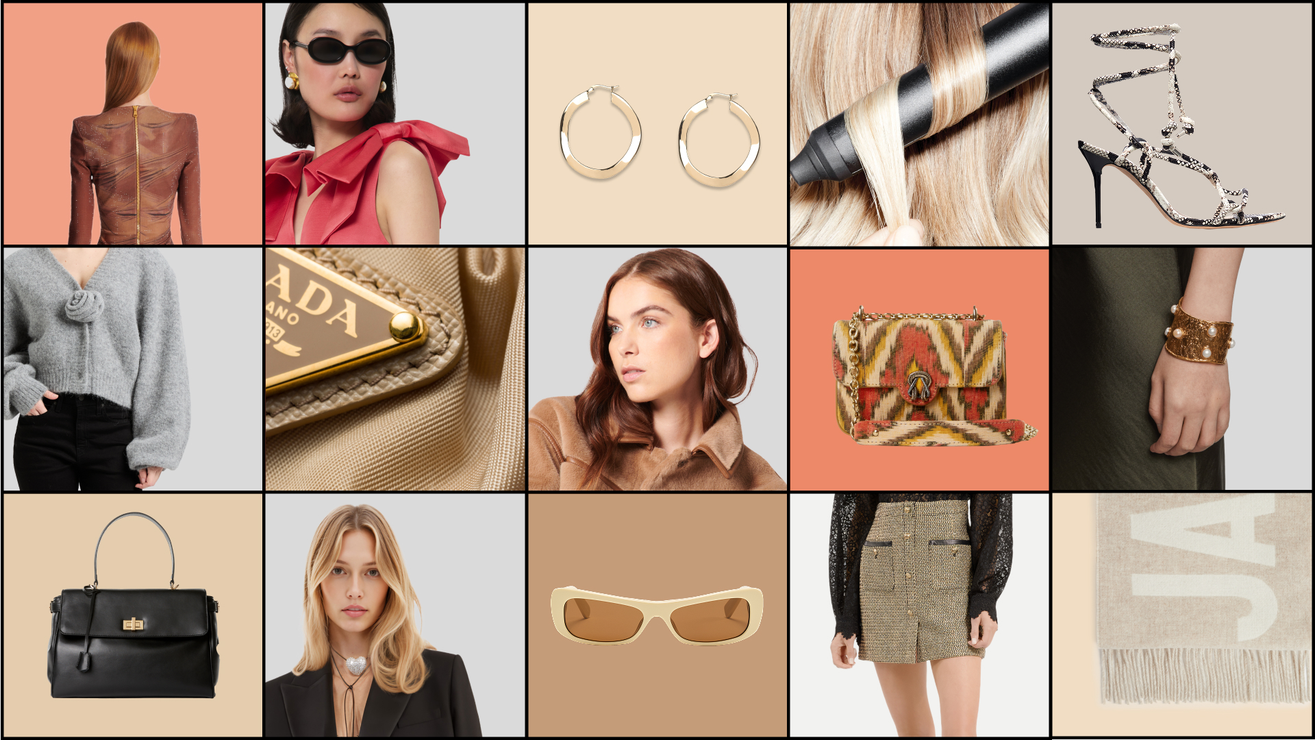 Look colorimetrie cheveux blonde brune rousse blancs