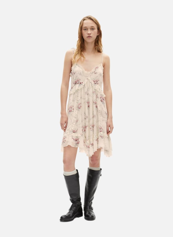 Robe courte imprimé floral Blanc by THE KOOPLES THE KOOPLES Robe courte imprimé floral Blanc