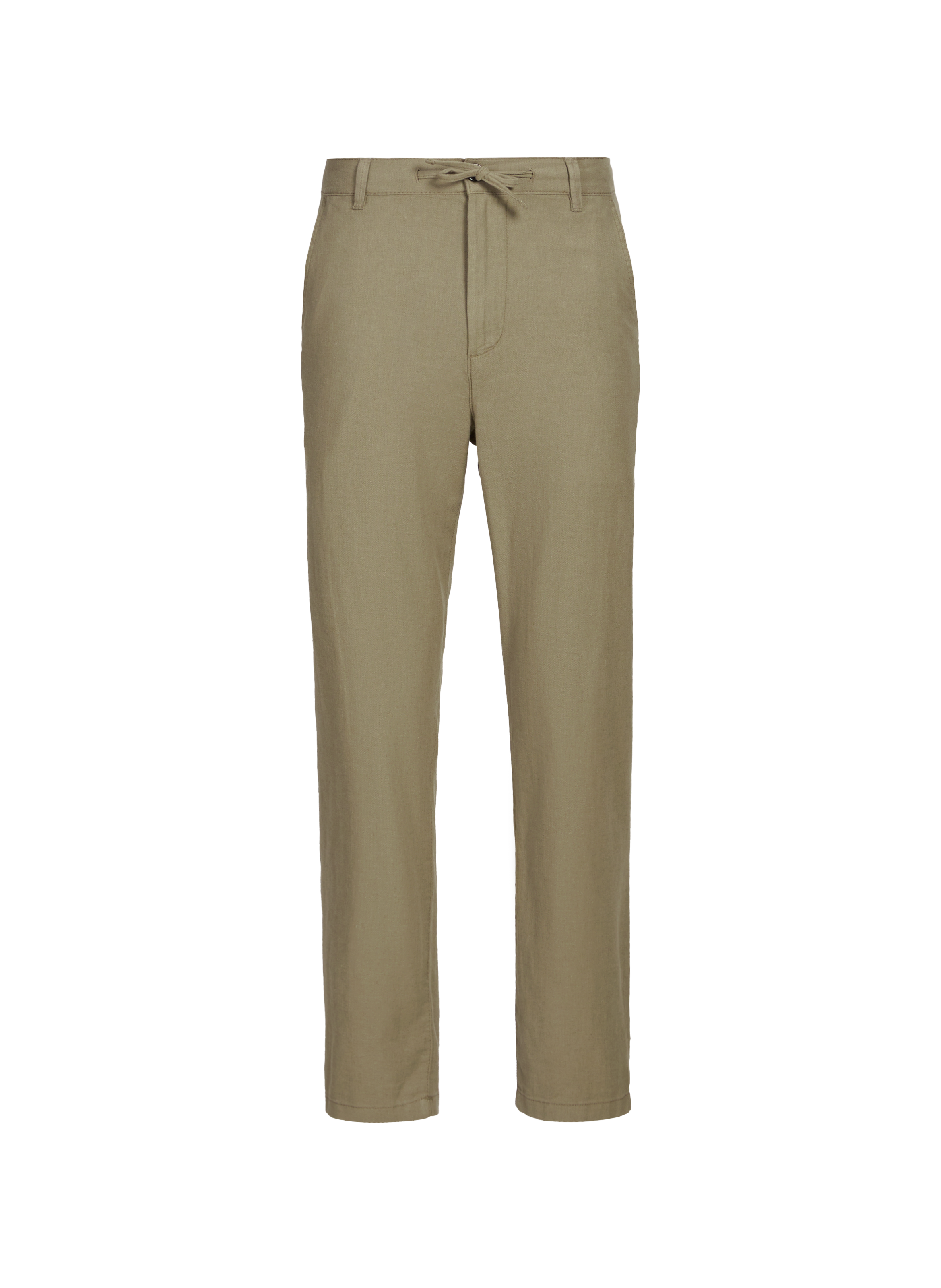 Cotton and linen trousers SELECTED Green