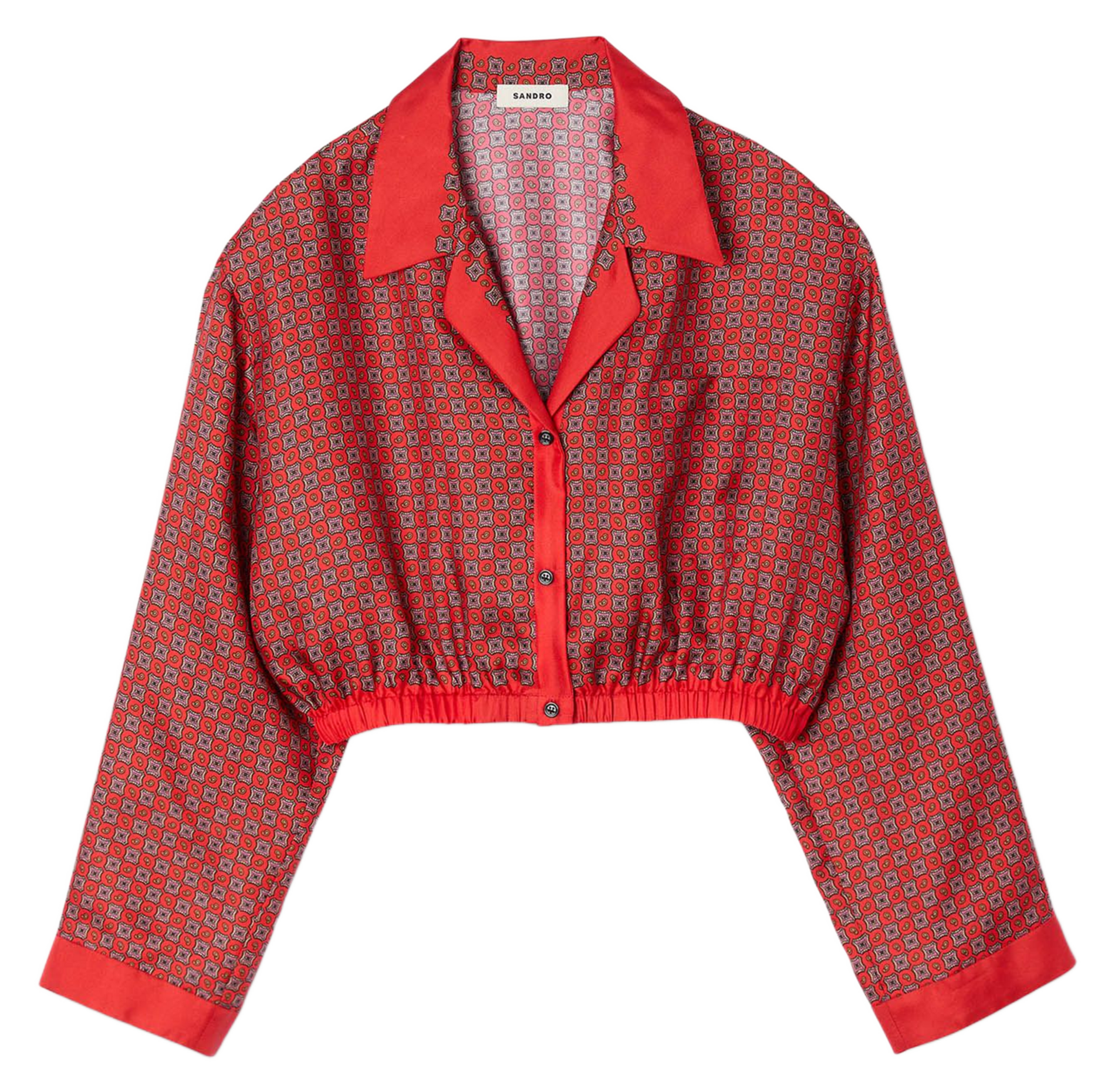 Chemise droite imprimée SANDRO Rouge