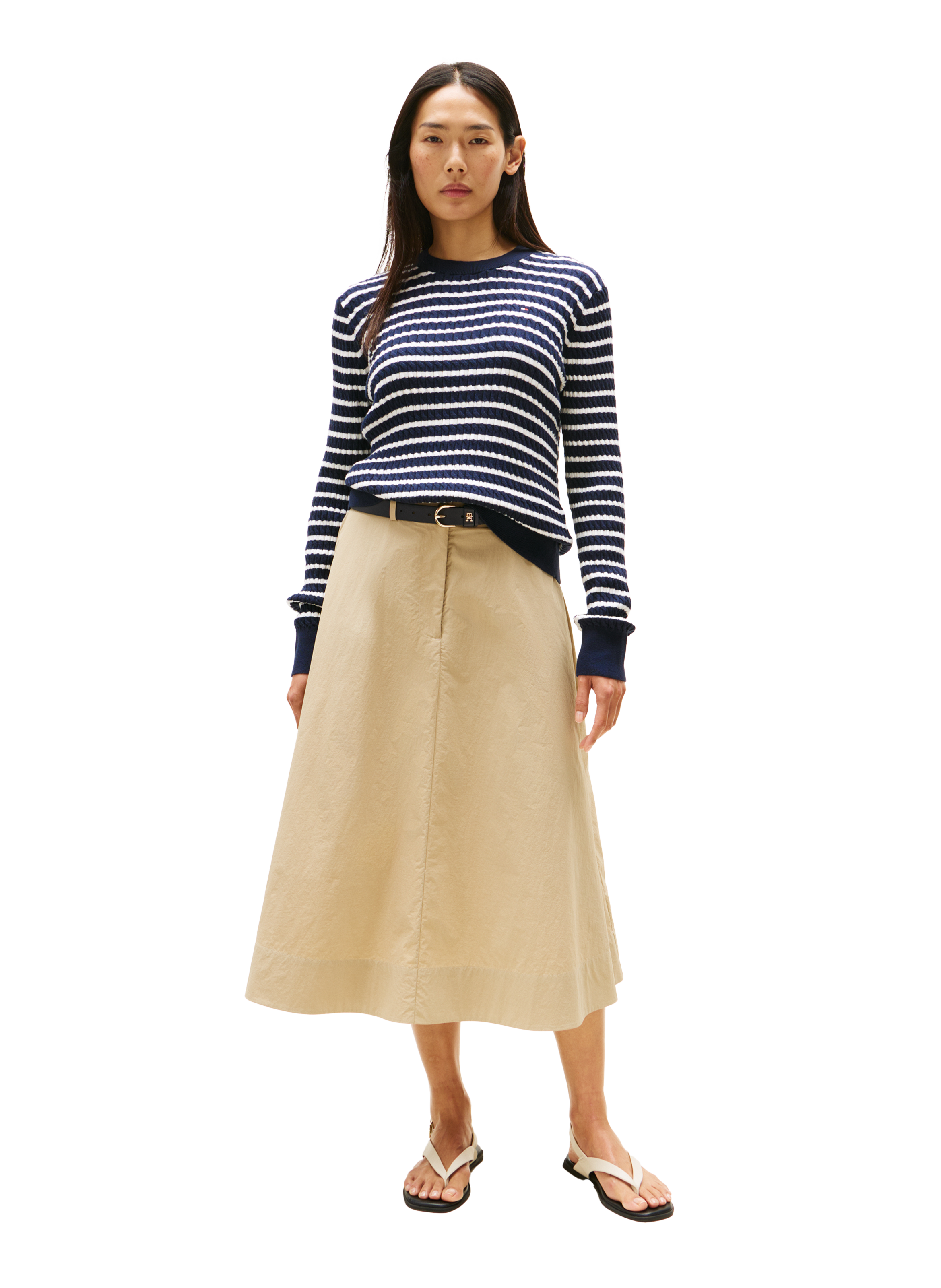 Pull torsadé en coton TOMMY HILFIGER Multicolore