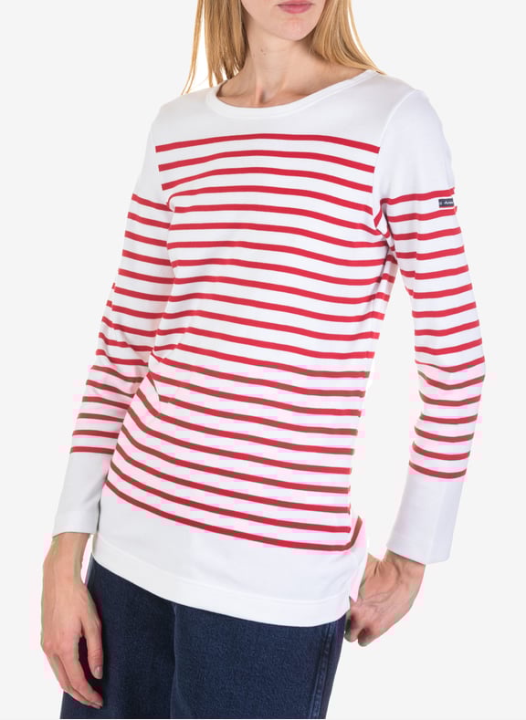 Marinière col bateau en jersey Blanc by ARMOR-LUX ARMOR-LUX Marinière col bateau en jersey Blanc