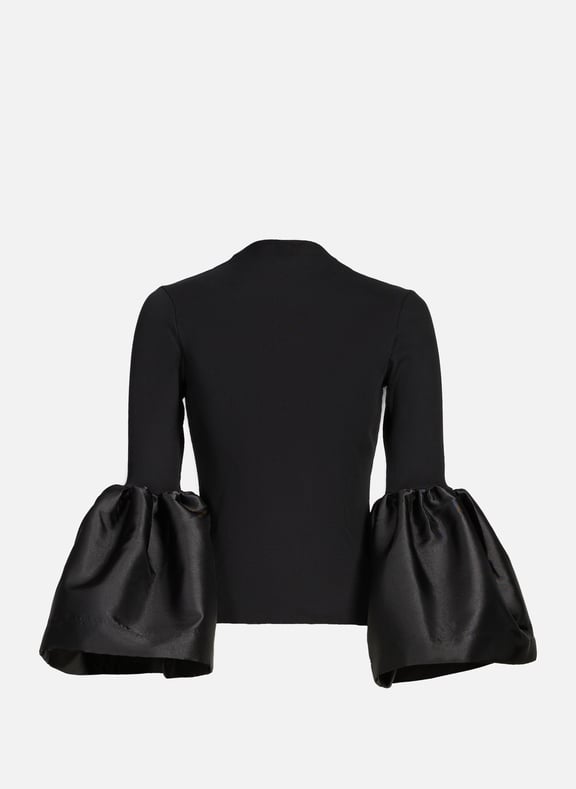 Top with puffy sleeves in blended cotton Black by MARQUES ALMEIDA MARQUES ALMEIDA Top with puffy sleeves in blended cotton Black
