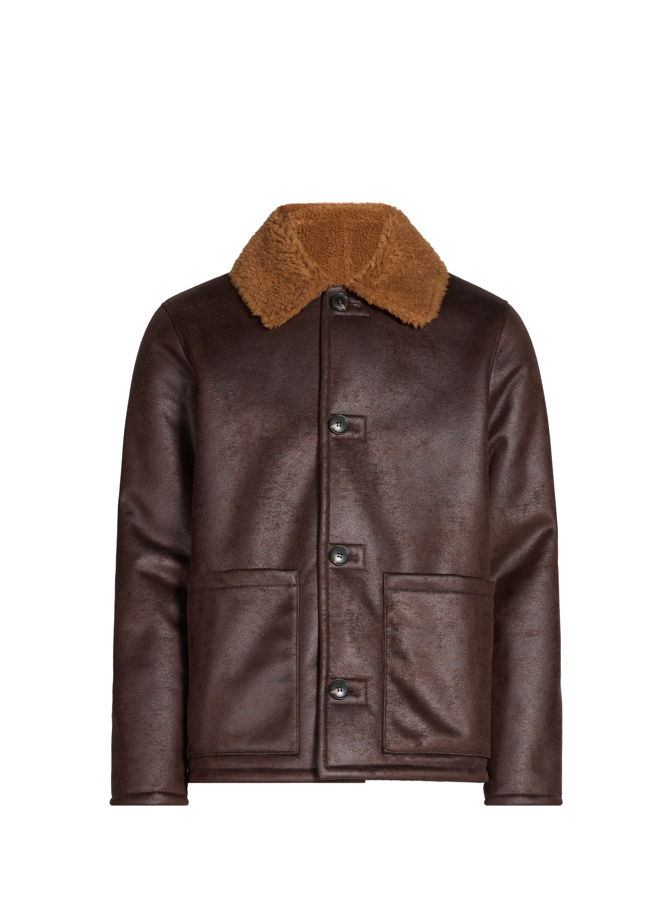 Jacket with classic collar SAISON 1865 Brown