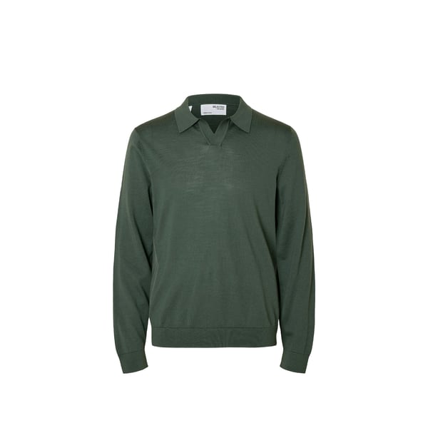 Pull polo en laine mérinos