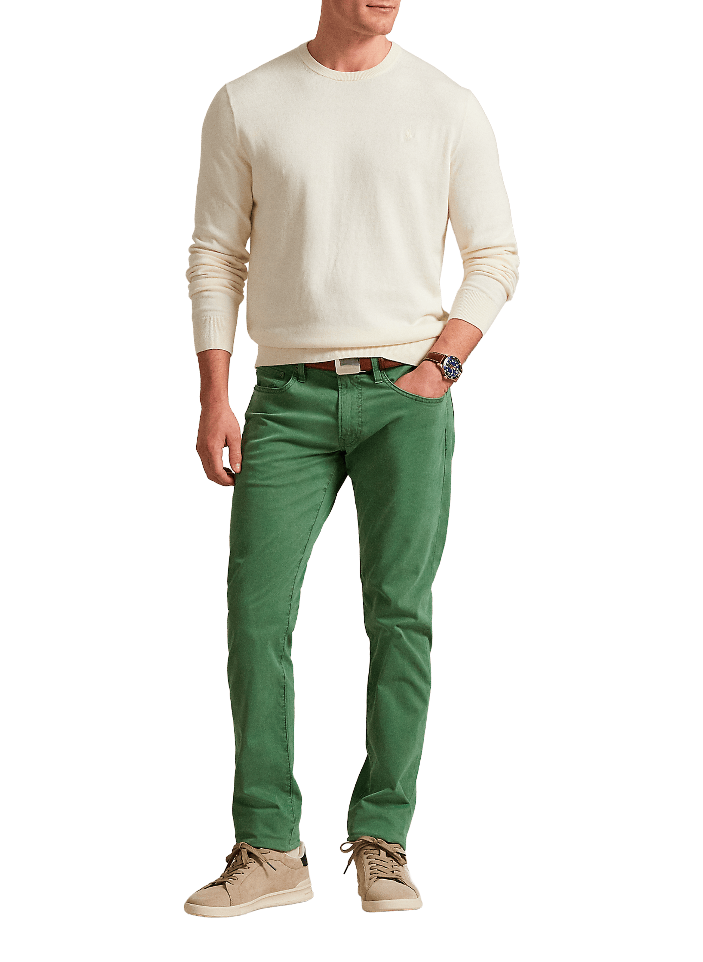 Straight embroidered sweater in cotton and cashmere blend POLO RALPH LAUREN Multicolour