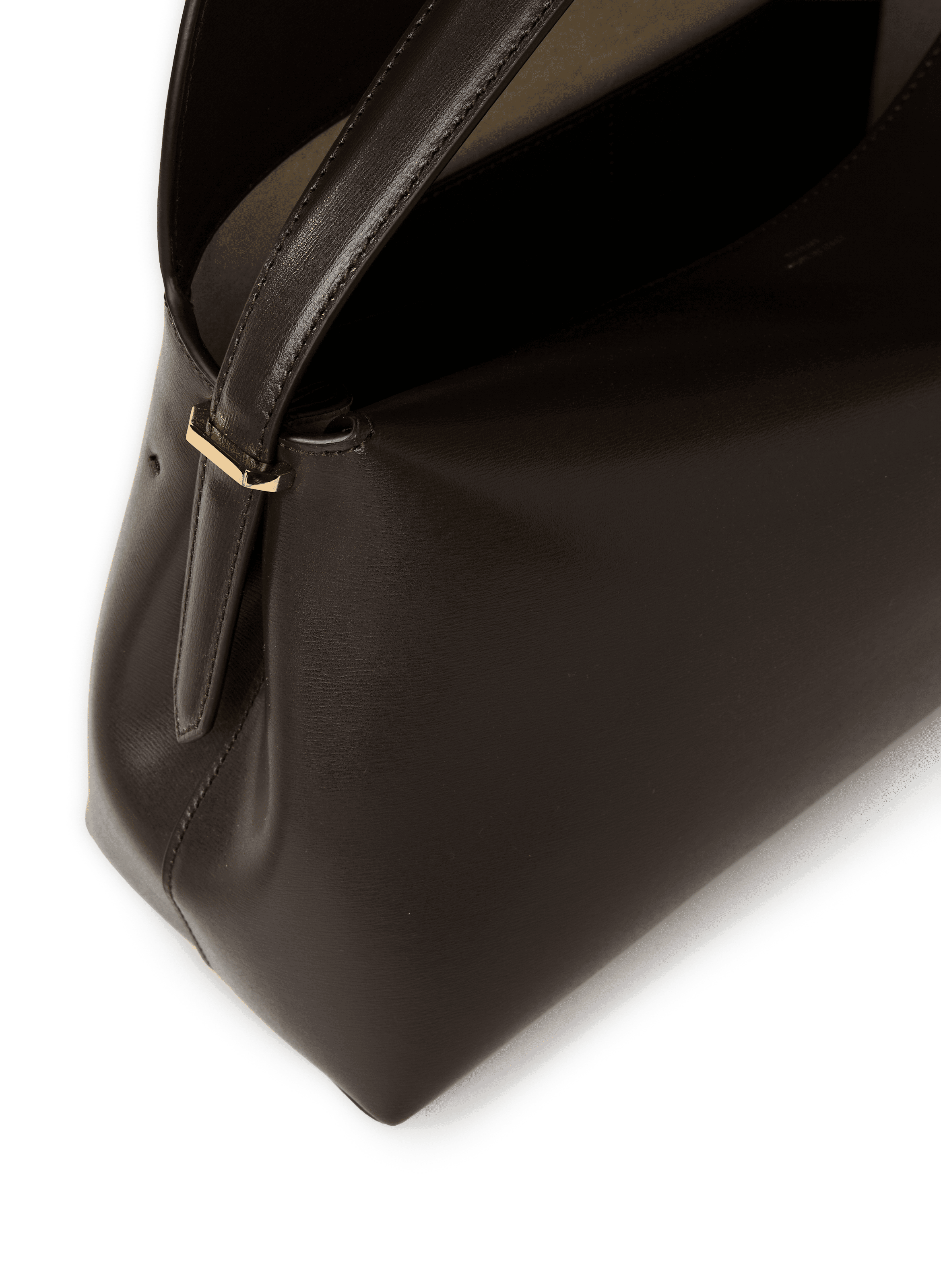 T-lock leather handbag TOTEME Brown