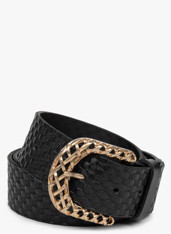 Ceinture - ceinture cuir végétal femme | Noir by LANCASTER Ceinture - ceinture cuir végétal femme Noir