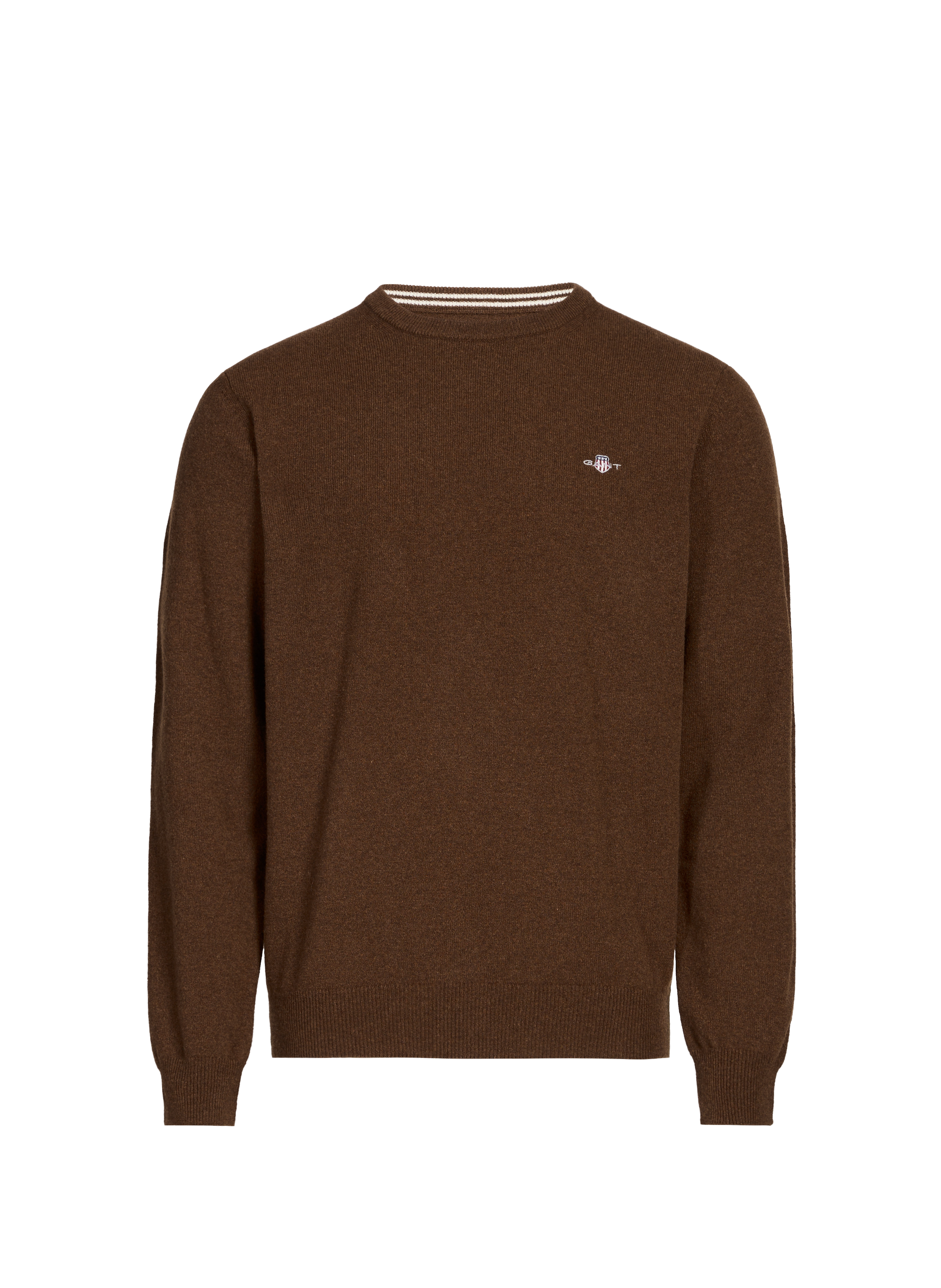 Pull col rond en laine GANT Marron