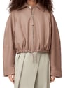 Veste ballon en cuir d'agneau nappa | Beige by LOEWE LOEWE Veste ballon en cuir d'agneau nappa | Beige