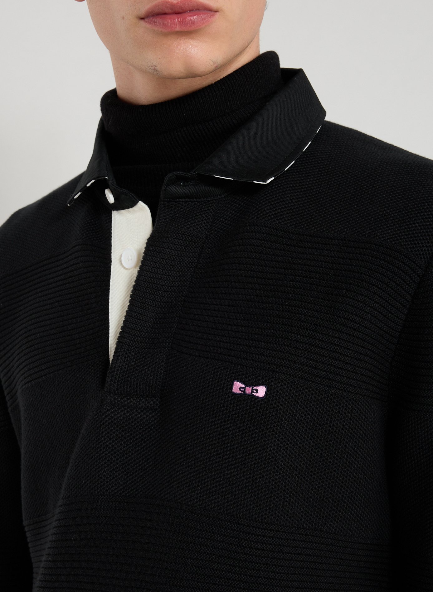 Cotton logo sweater EDEN PARK Black