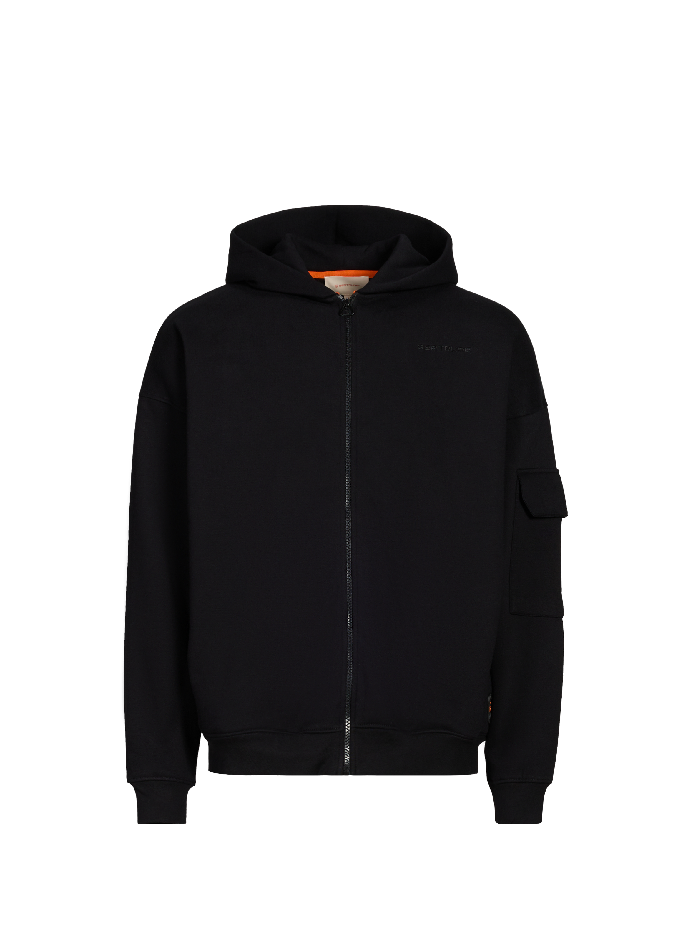 Zip-up hoodie in blended cotton Blue by GERTRUDE ET GASTON GERTRUDE ET GASTON Zip-up hoodie in blended cotton Blue