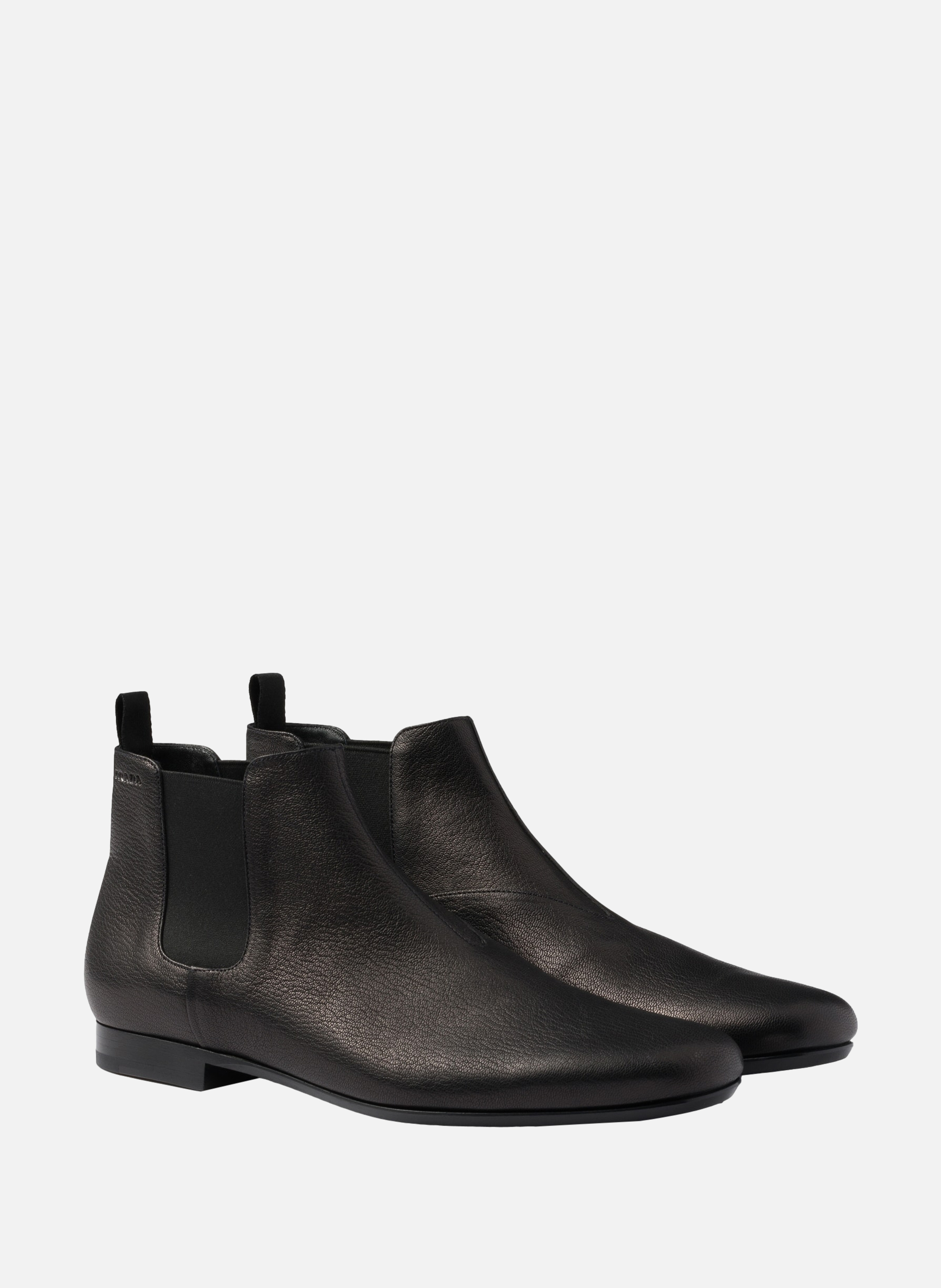 Bottines chelsea en cuir PRADA Noir