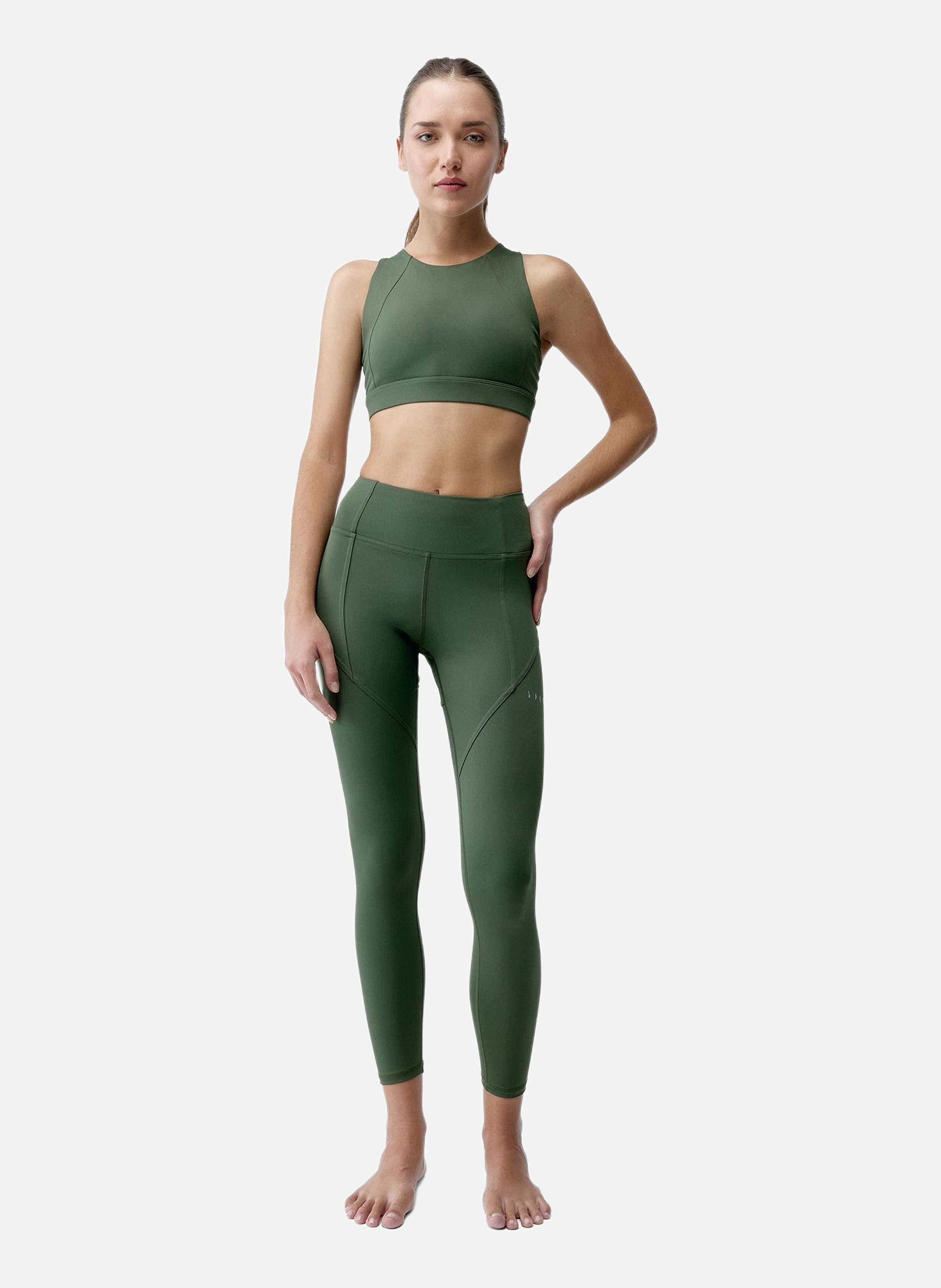 Legging de sport long performance indi BORN LIVING YOGA Kaki
