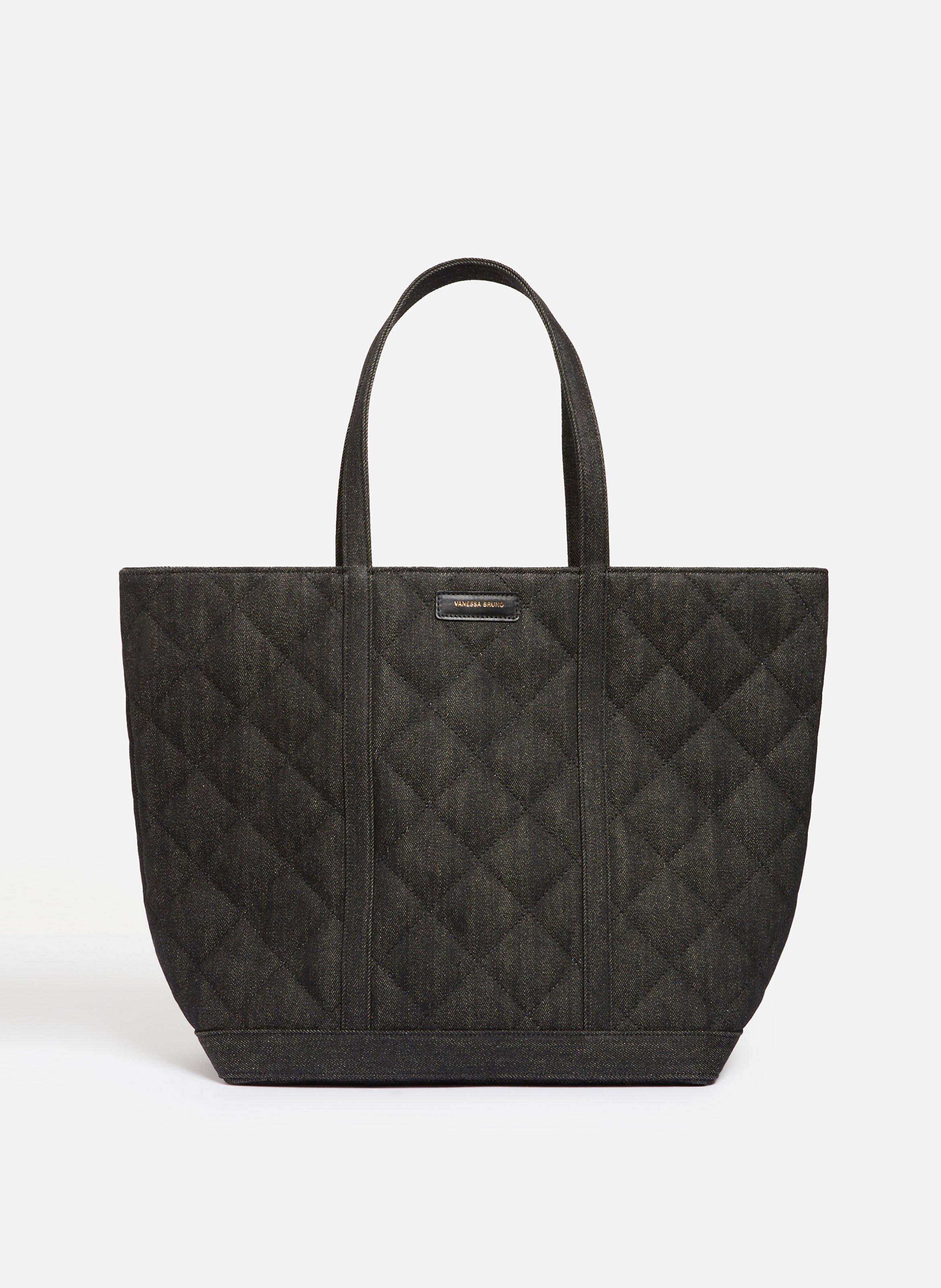 VANESSA BRUNO Cabas xl en denim matelassé Noir