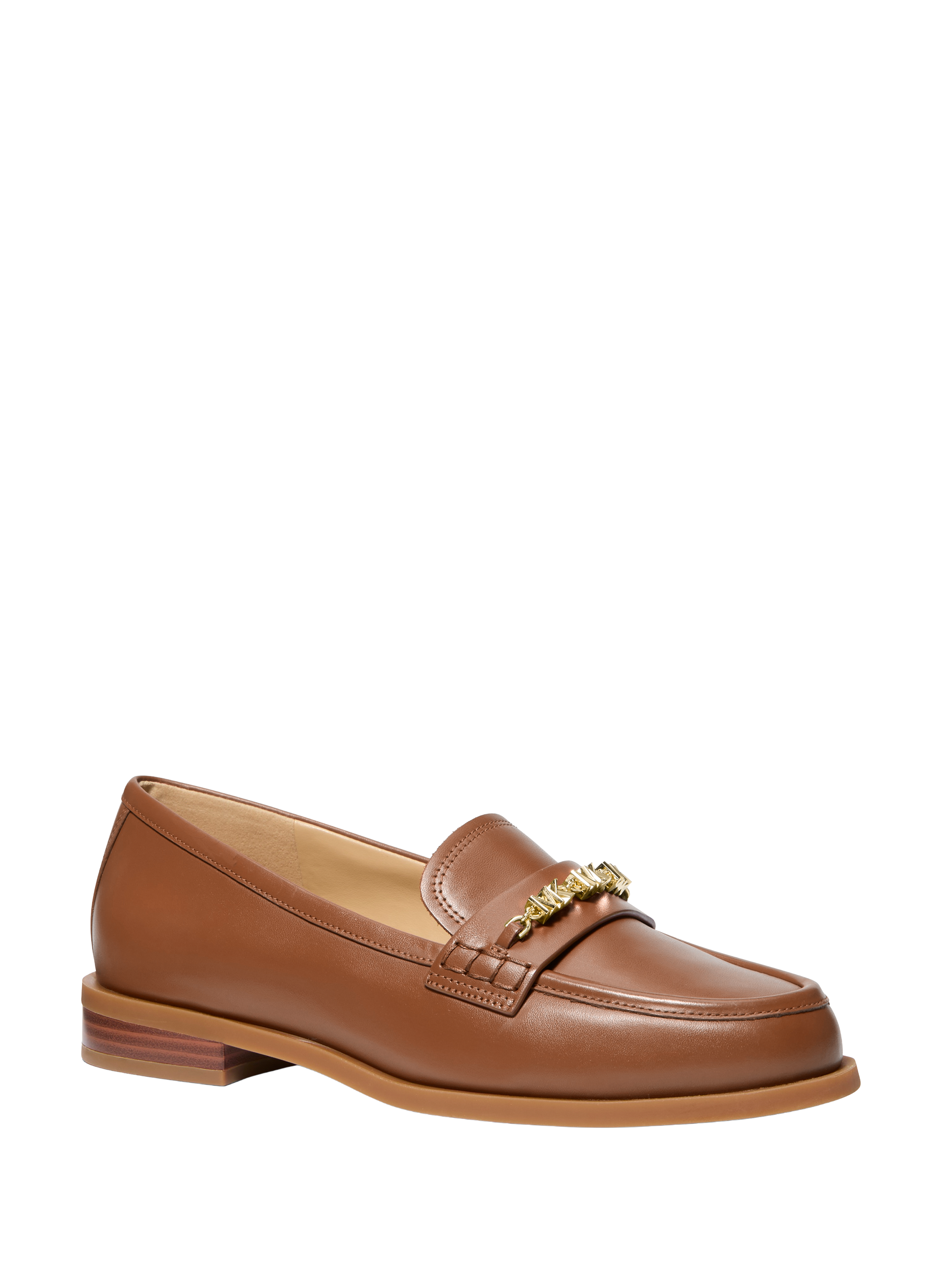 Mocassins à mors logoté en cuir de vache Marron