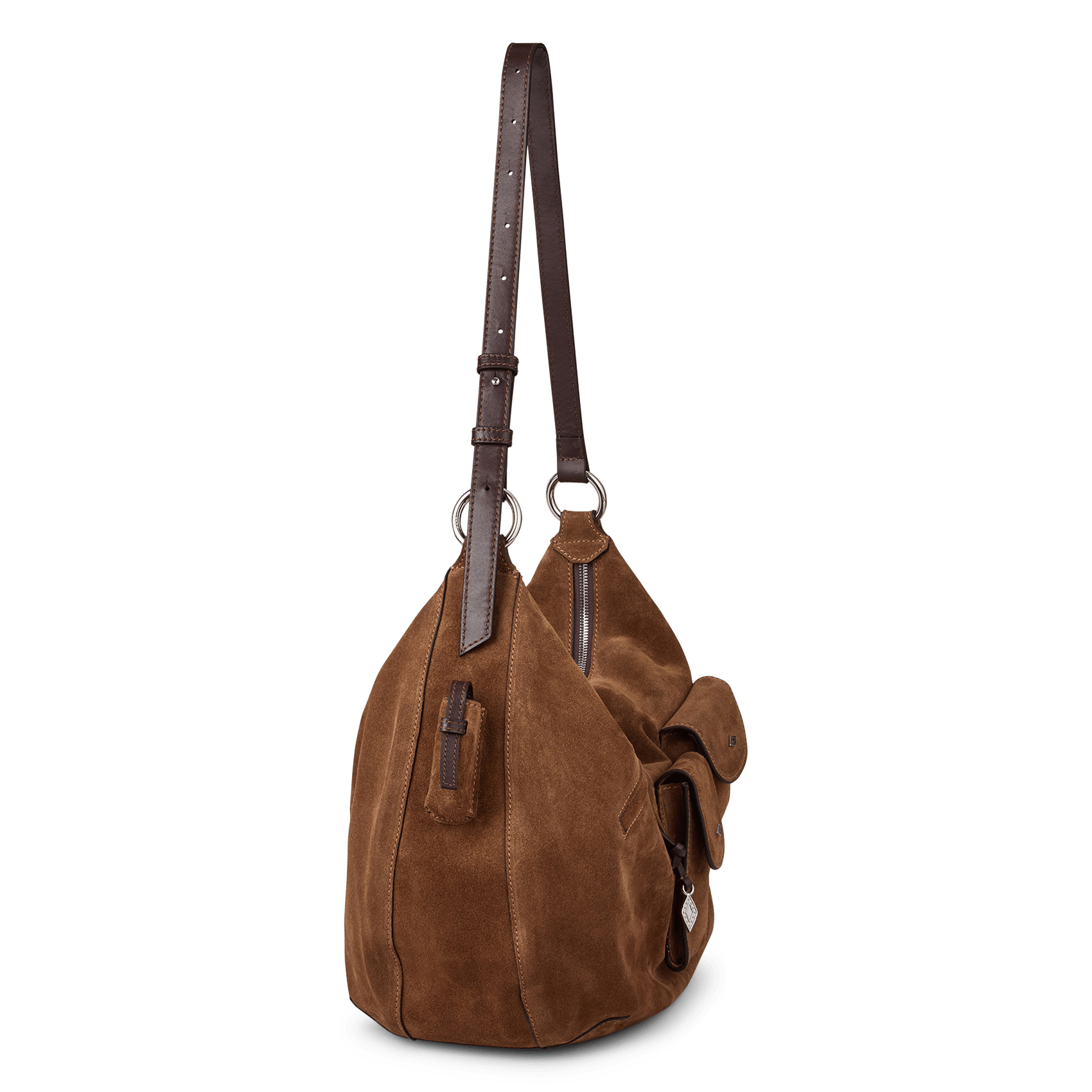 Sac porté épaule en cuir arya m BA&SH Marron