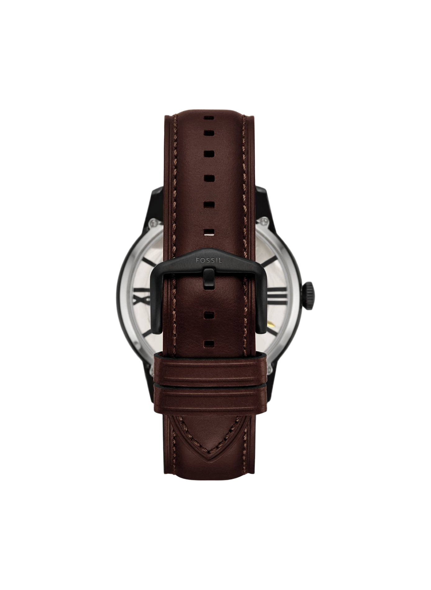 Montre Townsman bracelet en cuir FOSSIL Marron
