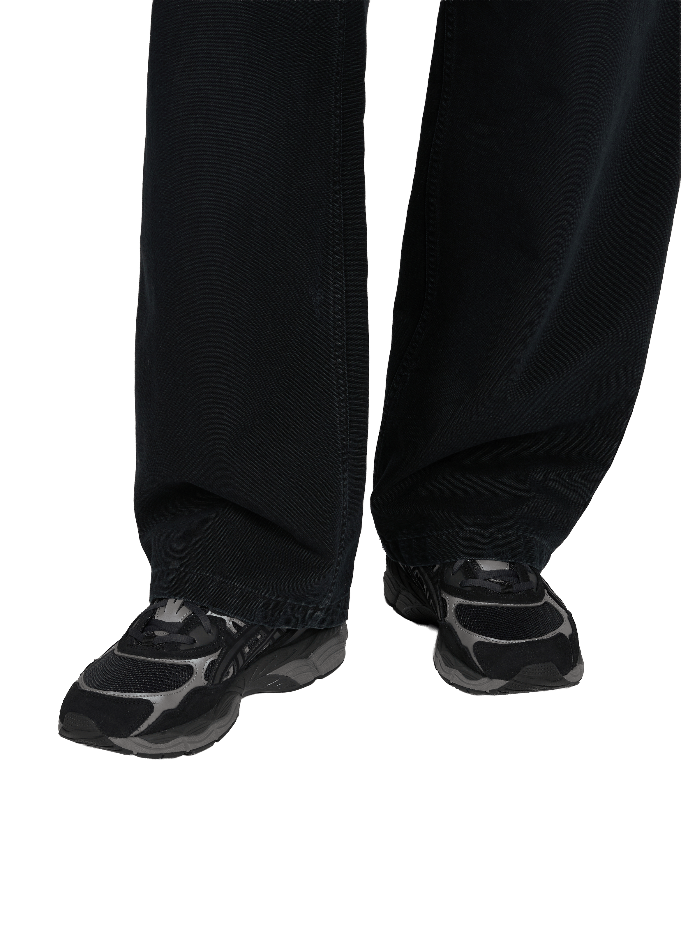 Bi-material leather sneakers ASICS Black