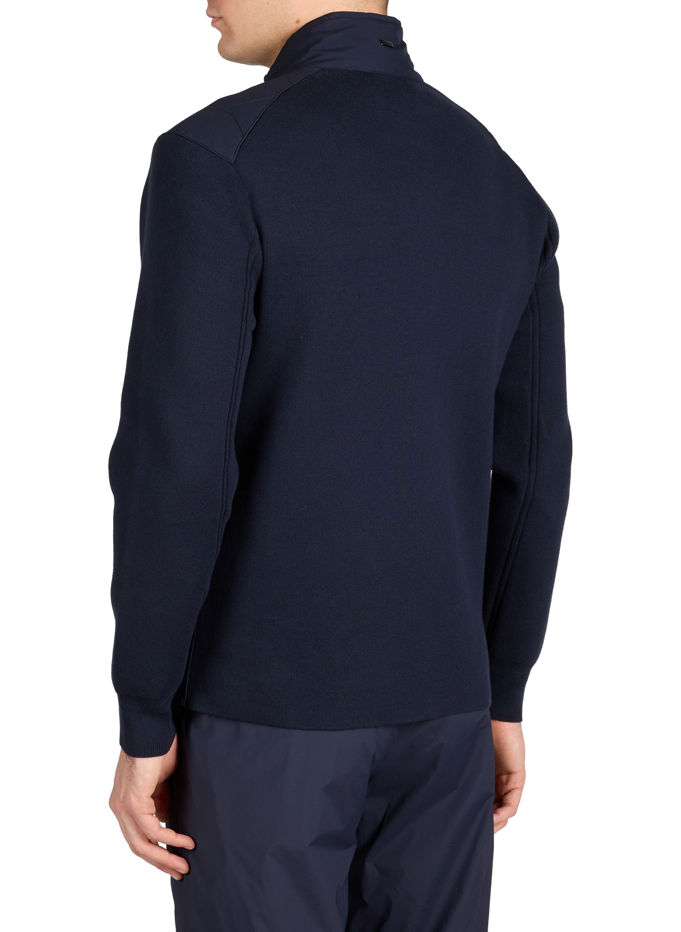 Blouson bi-matière en laine mérinos HACKETT Bleu