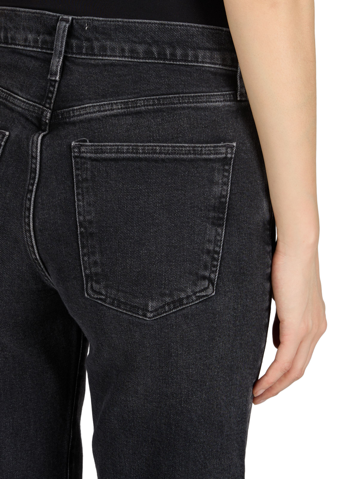 Jean droit Harper en coton mélangé AGOLDE Noir