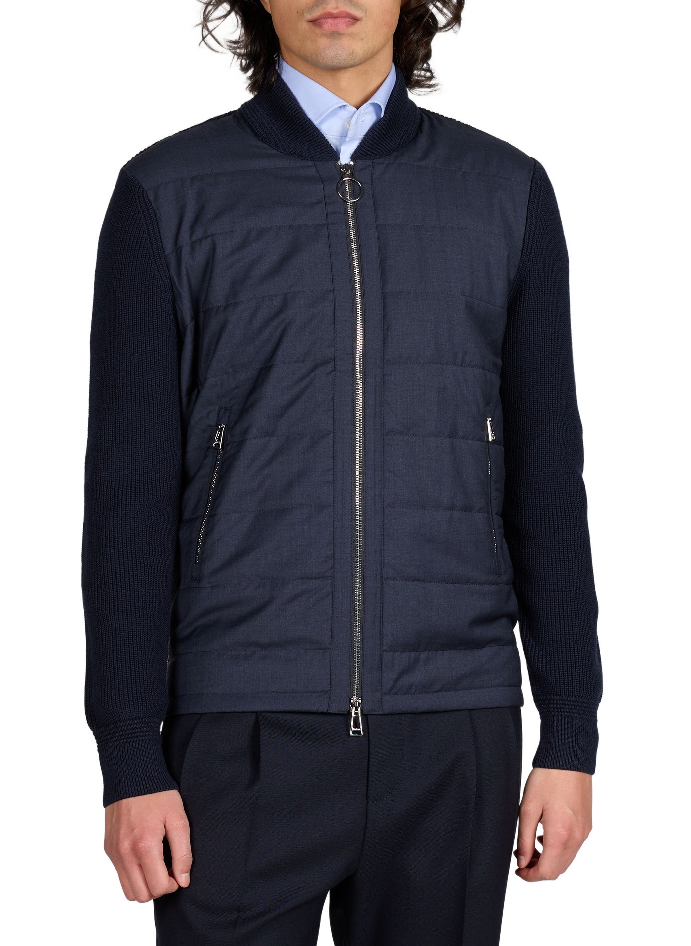 Bi-material jacket WINDSOR Blue