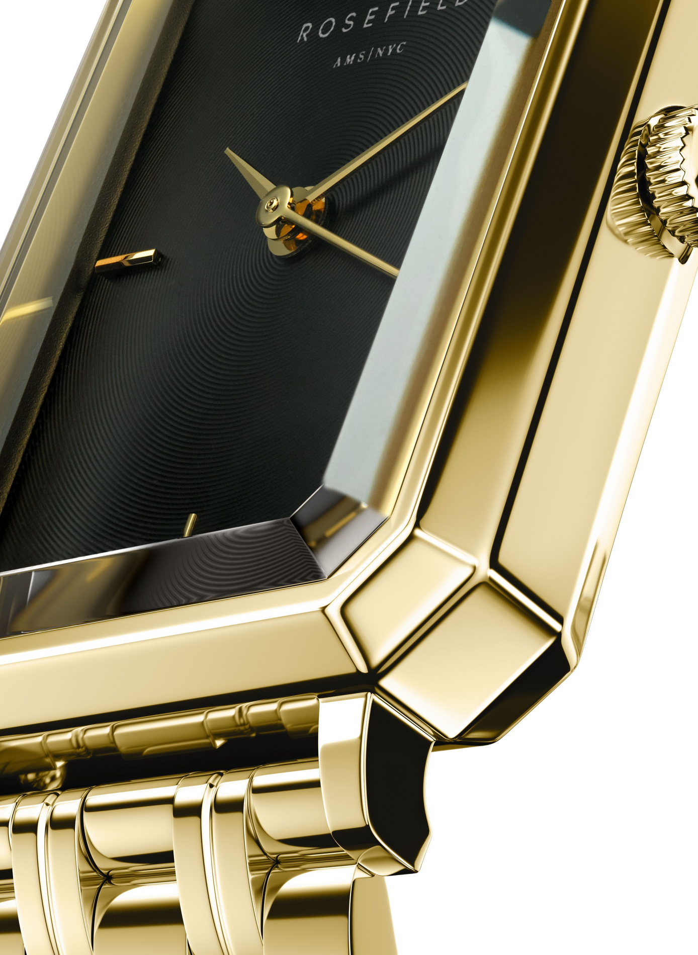 Montre analogique Octagon en acier inoxydable ROSEFIELD Noir