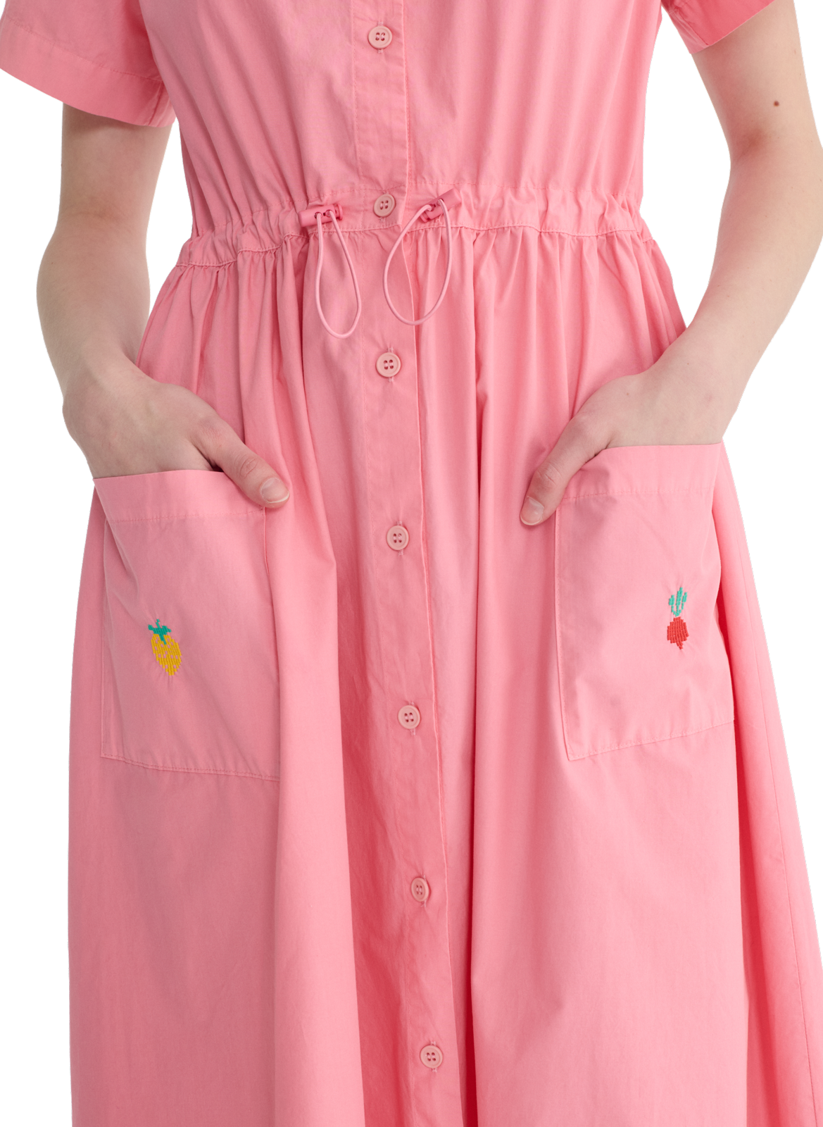 Robe chemise à col V en coton biologique BOBO CHOSES Rose