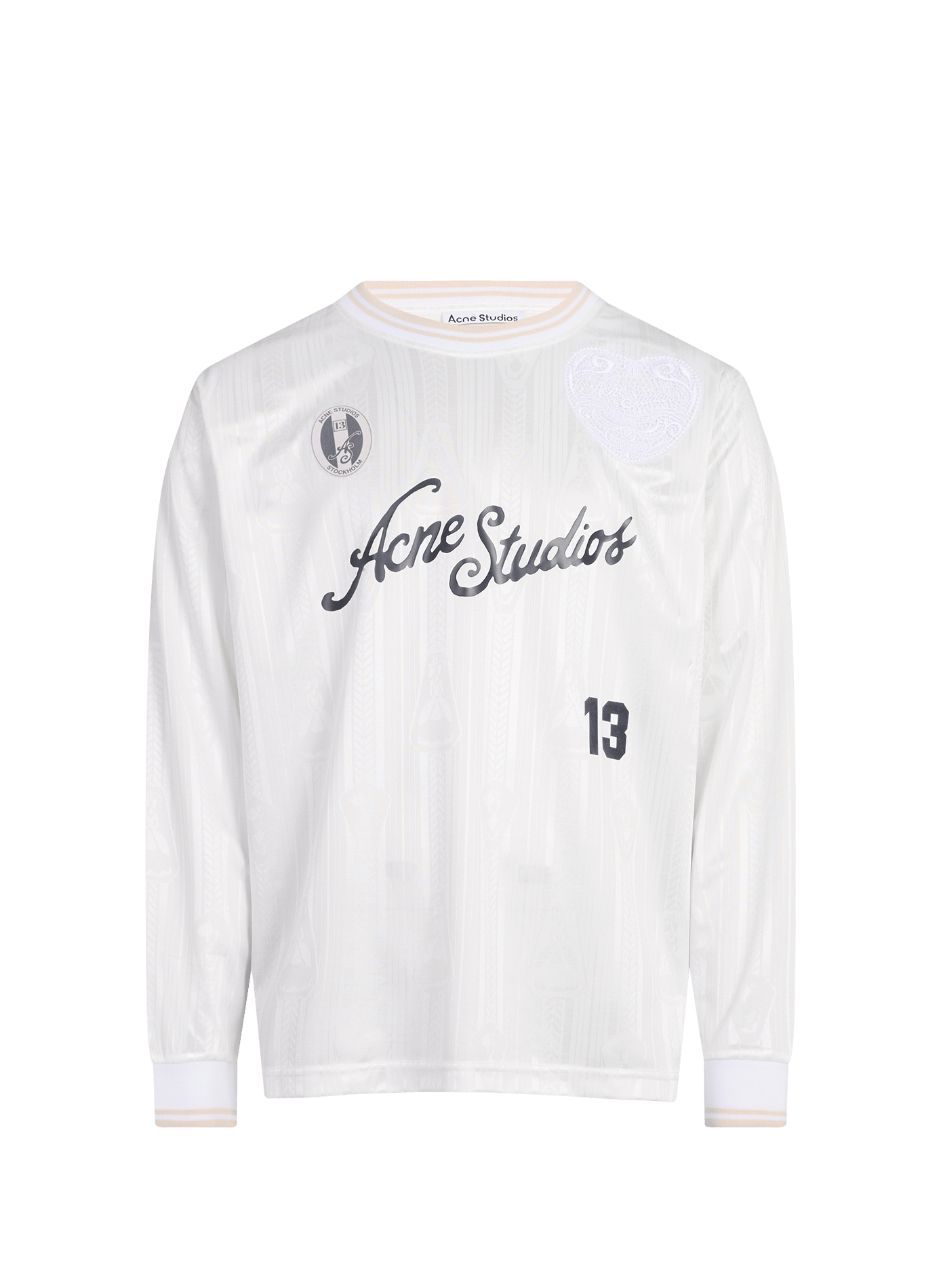 Maillot de sport en jersey brodé ACNE STUDIOS Blanc