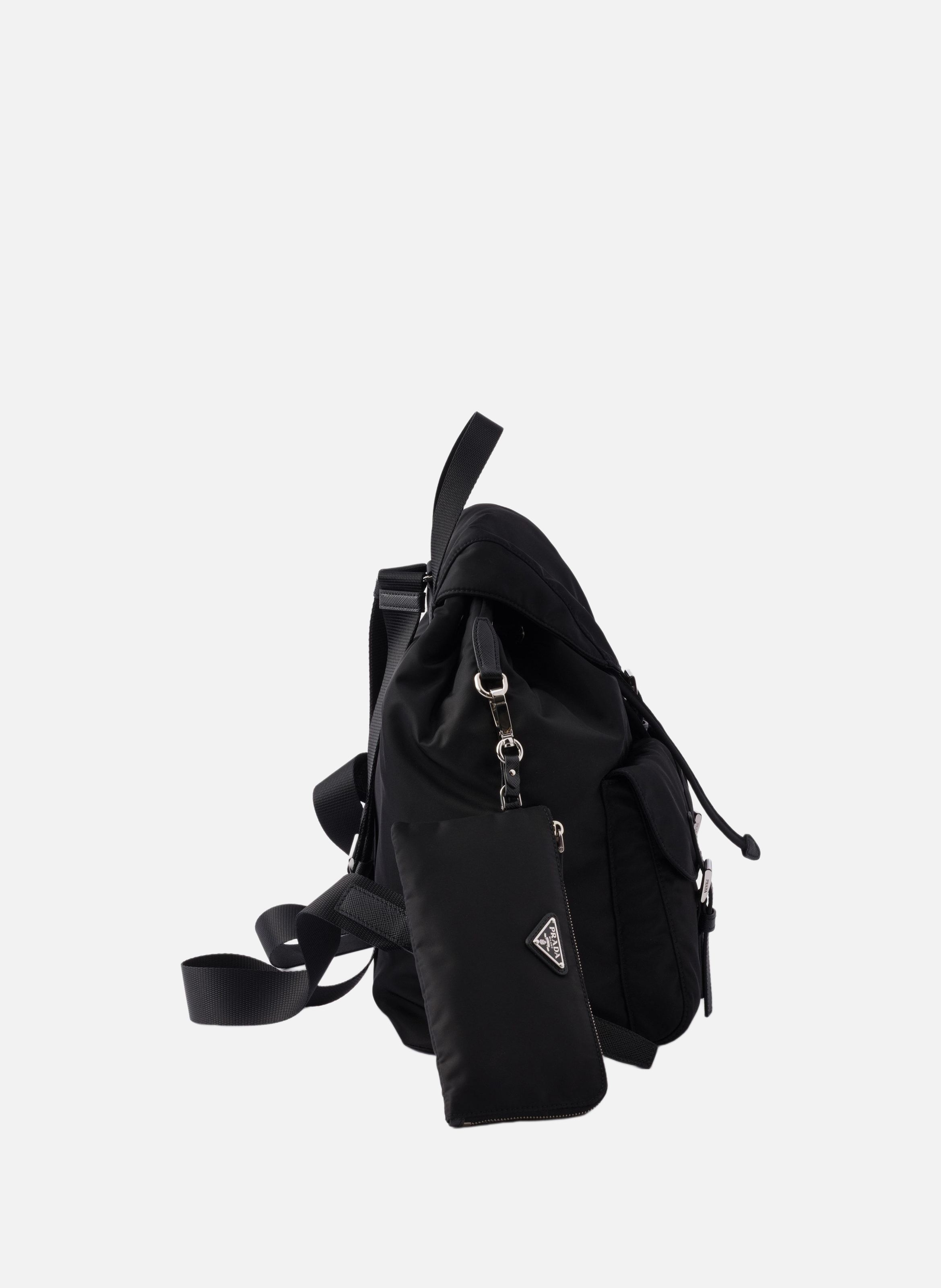 Sac à dos moyen en re-nylon PRADA Noir