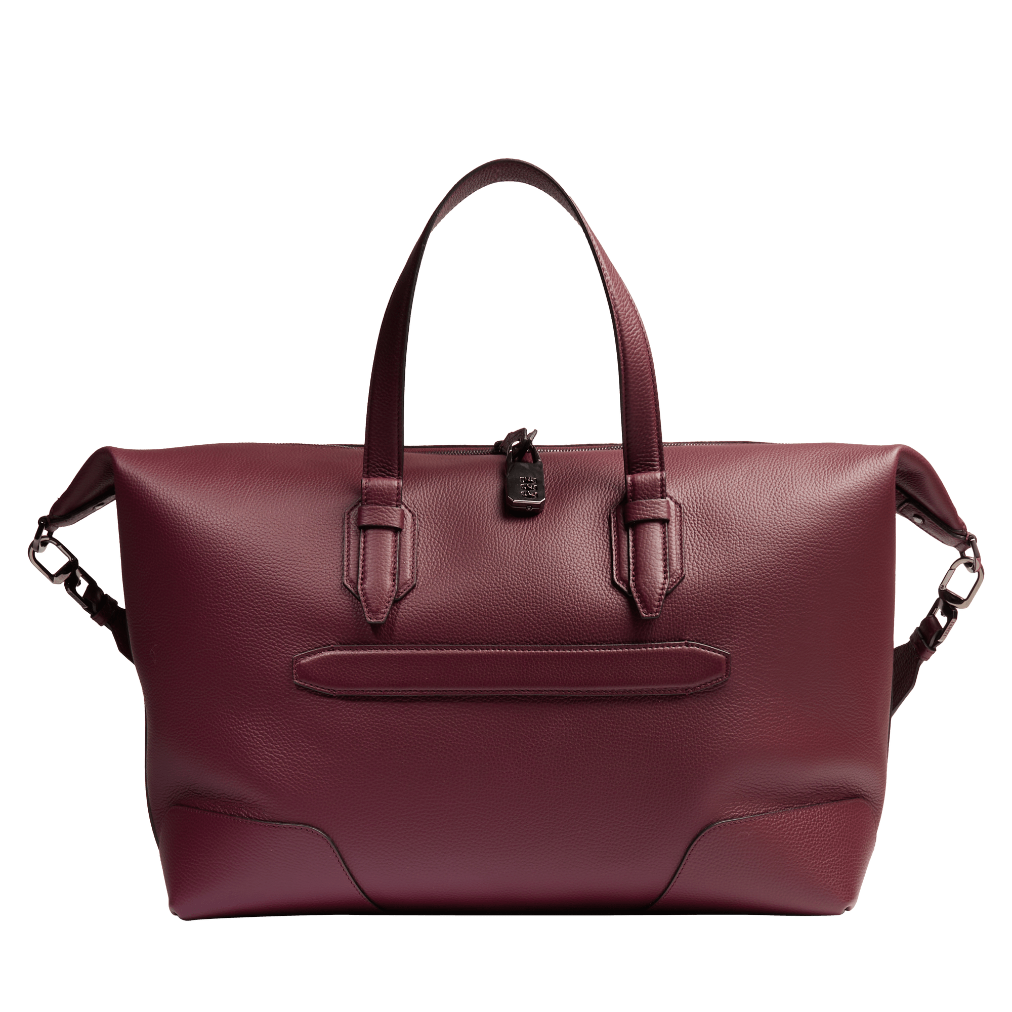 Zipped weekend bag charlie by lancel in leather LANCEL Purple