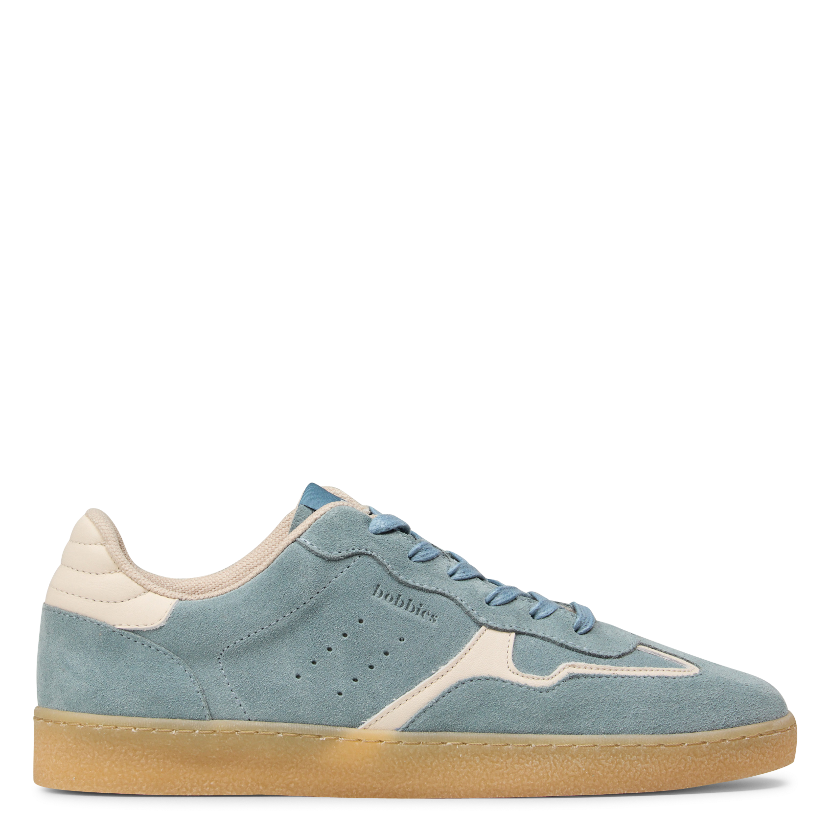 Baskets basses en cuir velours miles BOBBIES Bleu