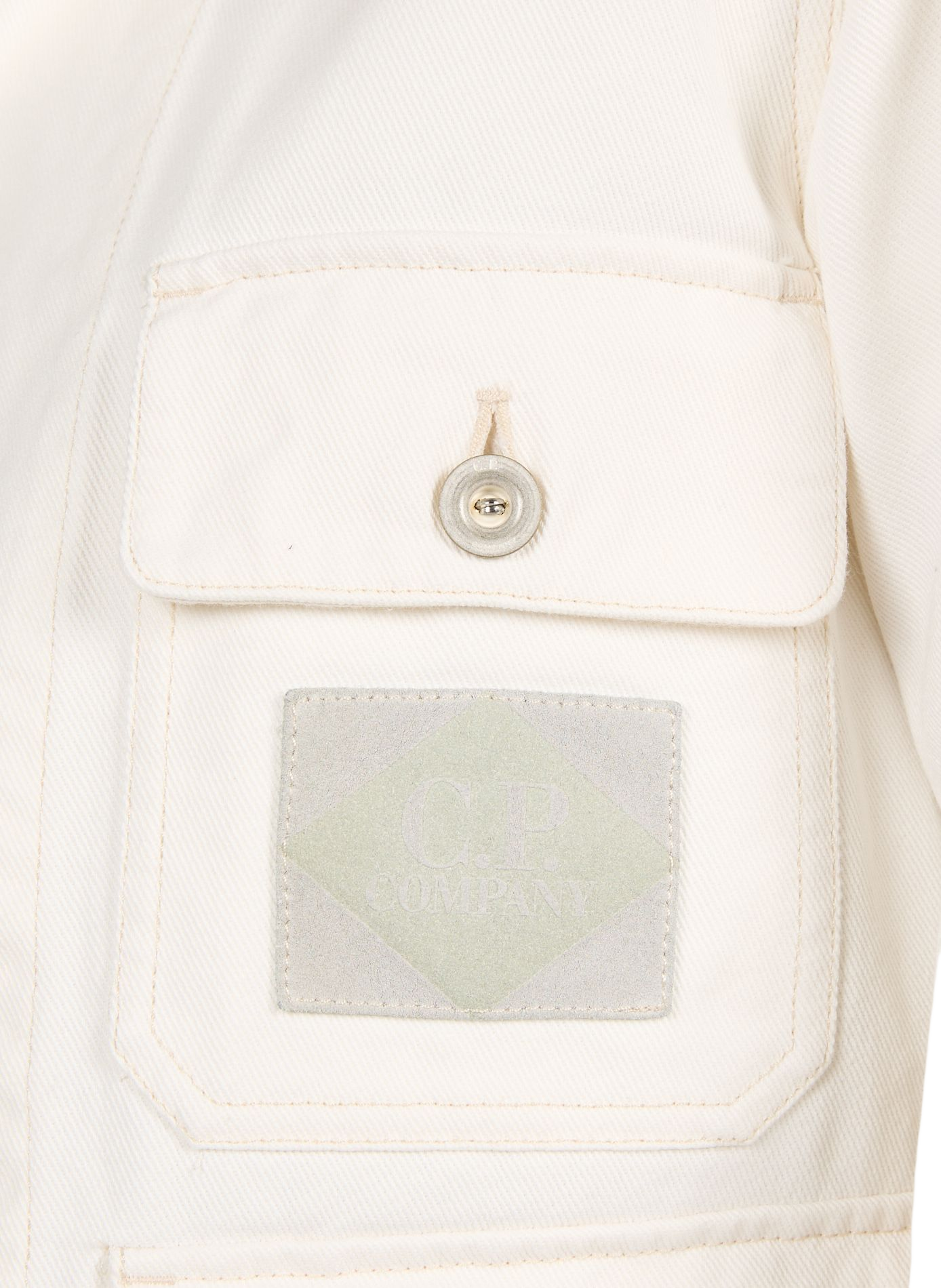 Cotton denim jacket CP COMPANY White