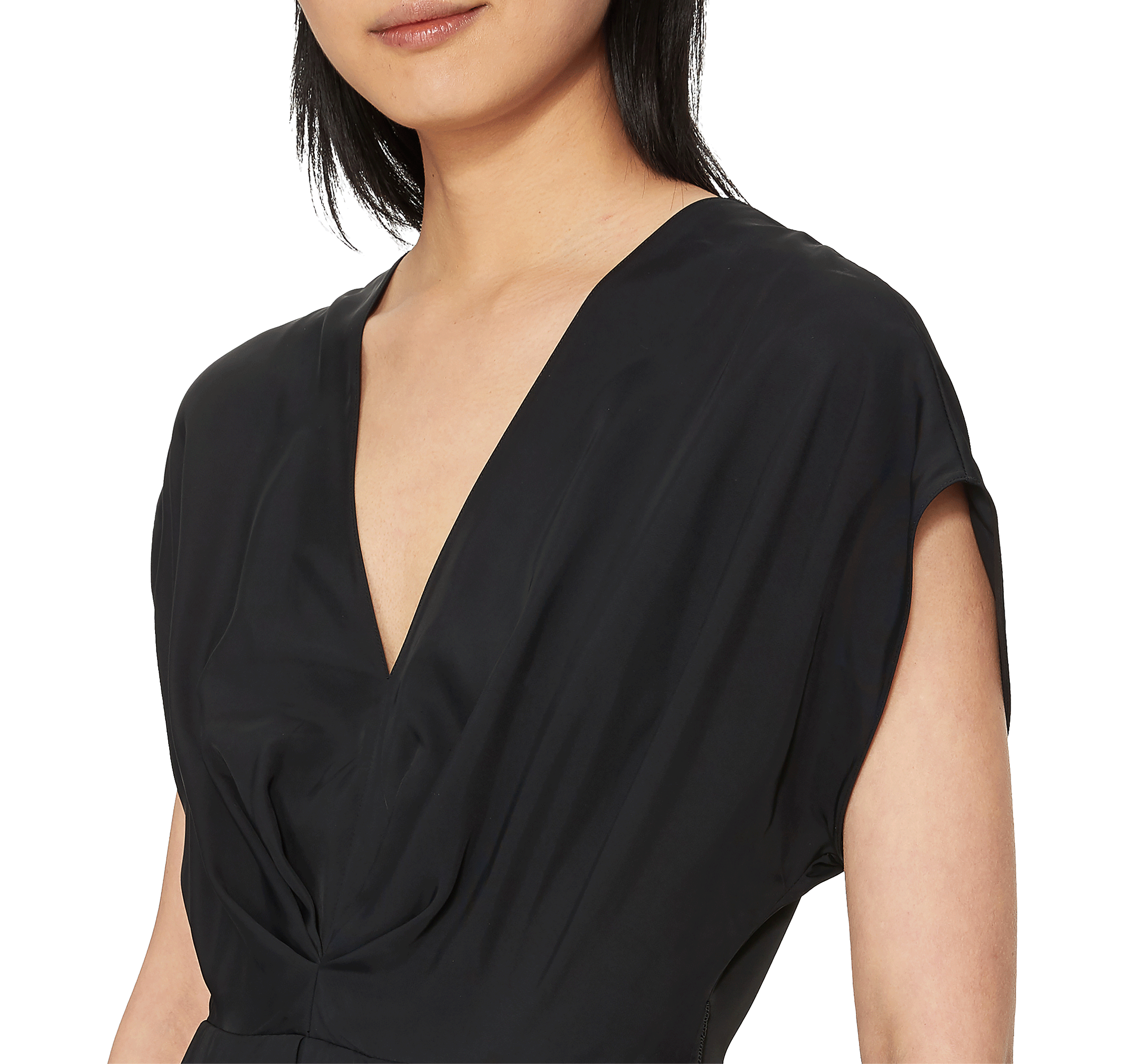 Viscose belted Midi dress PRADA Black