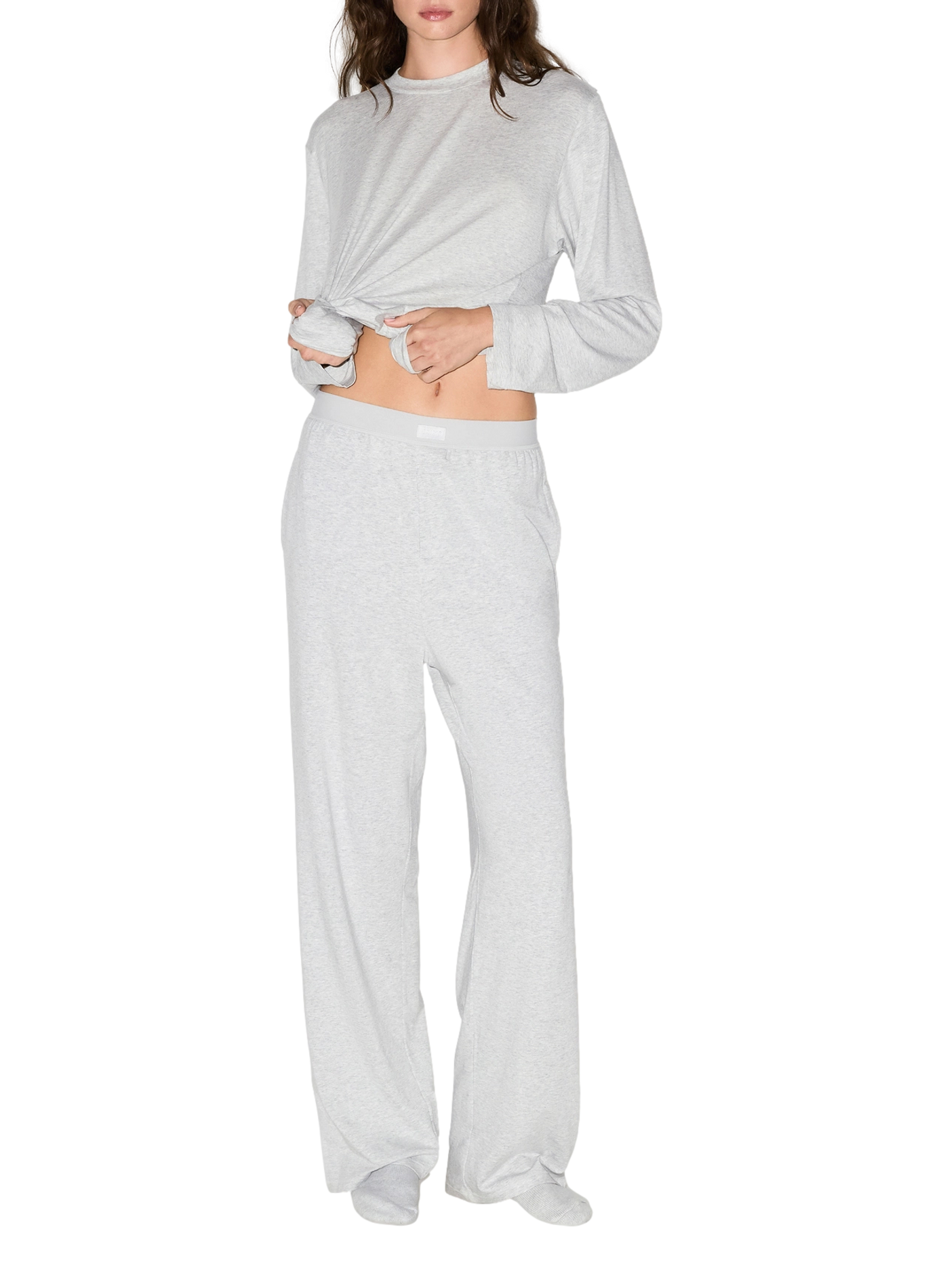 Pantalon ample à taille élastique SKIMS Grey