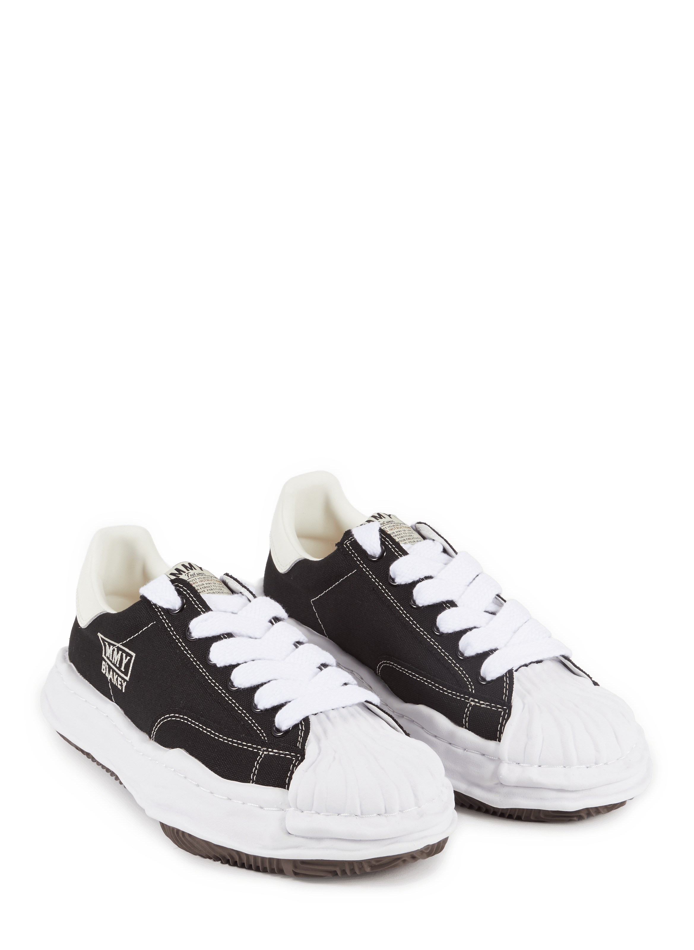 Baskets Blakey à semelles épaisses en coton MAISON MIHARA YASUHIRO Black