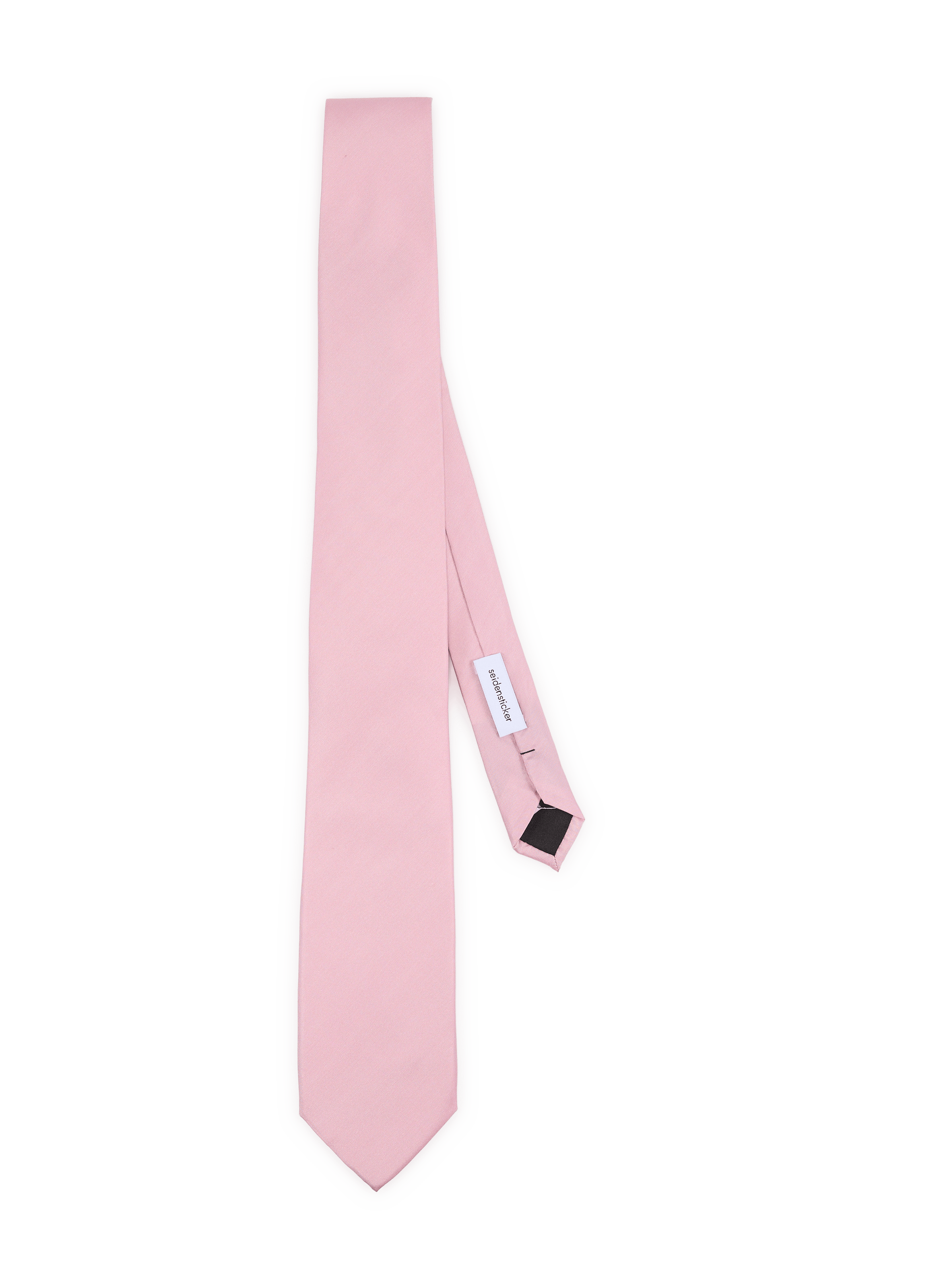 Solid Satin Cotton Necktie  Rose