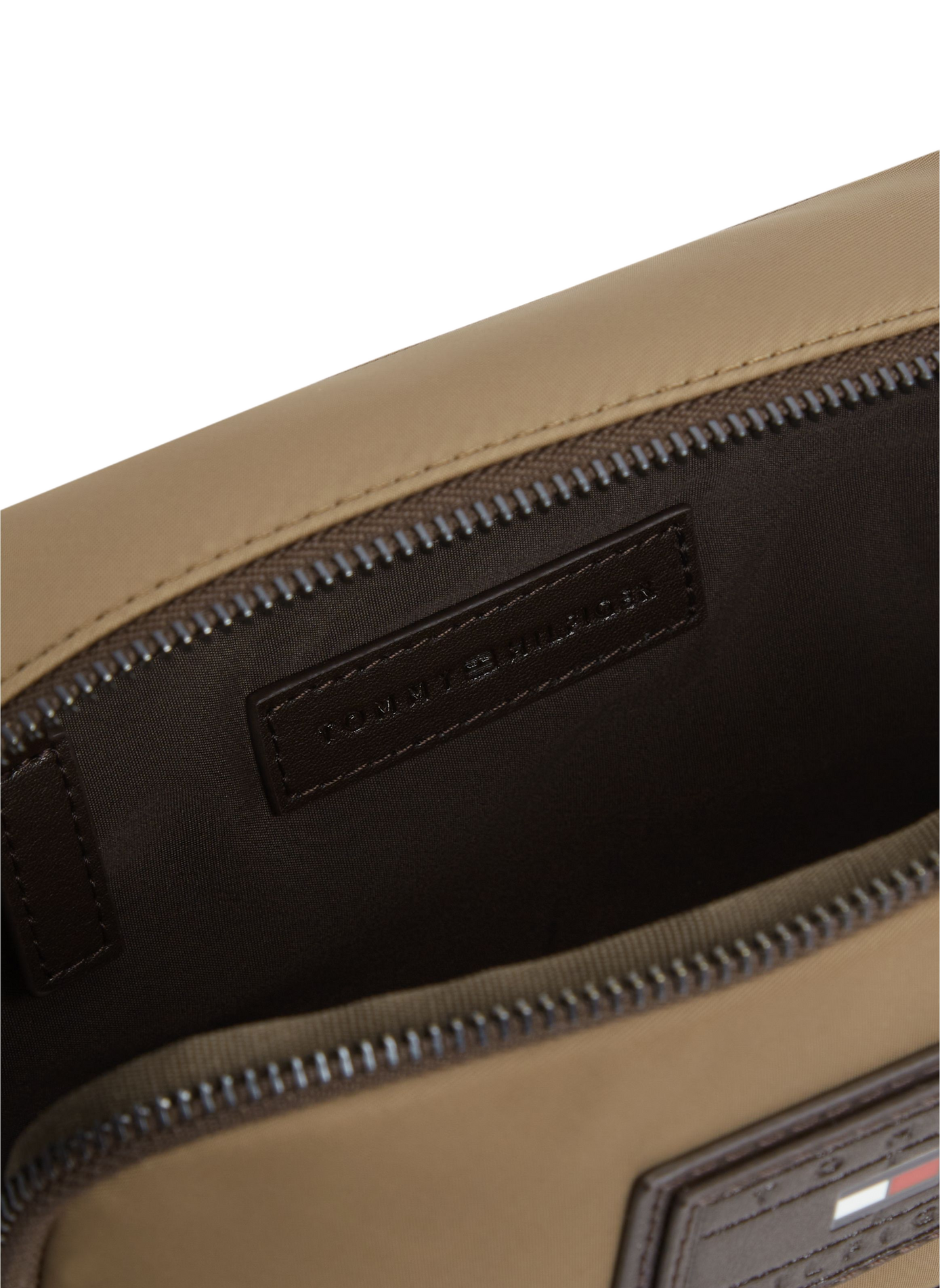 Sac bandoulière à empiècement daim  TOMMY HILFIGER Beige