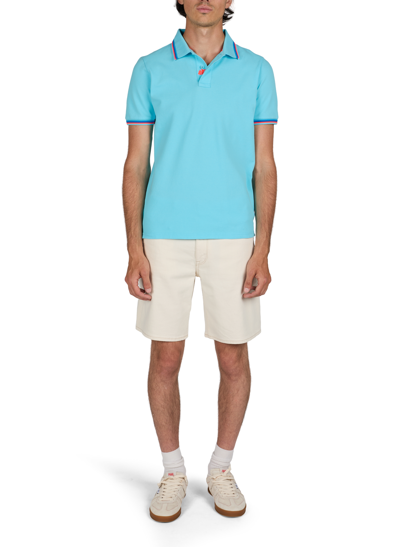 Cotton-blend polo shirt SUNDEK Blue