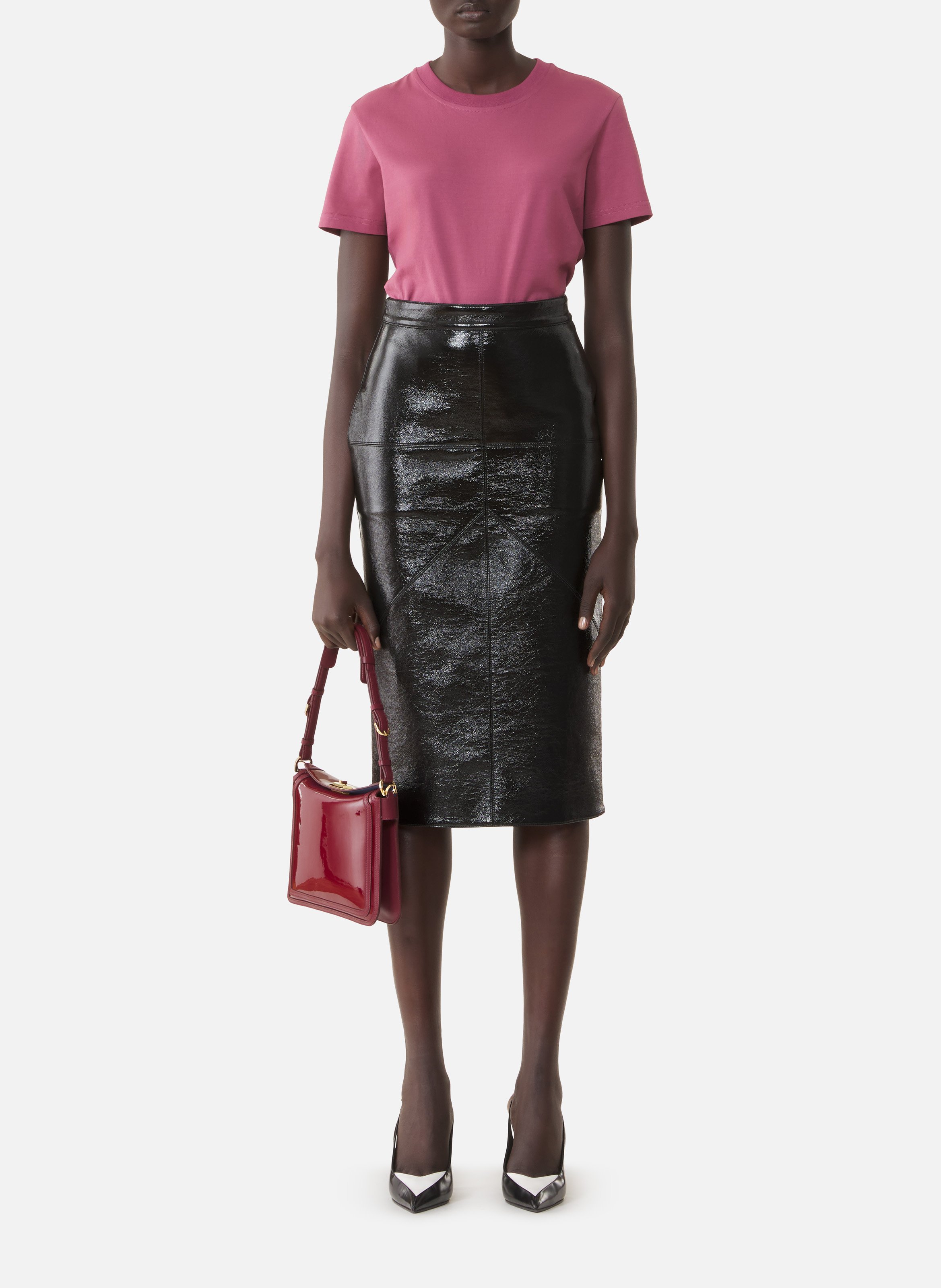 T-shirt détail gros grain en coton LANVIN Rose