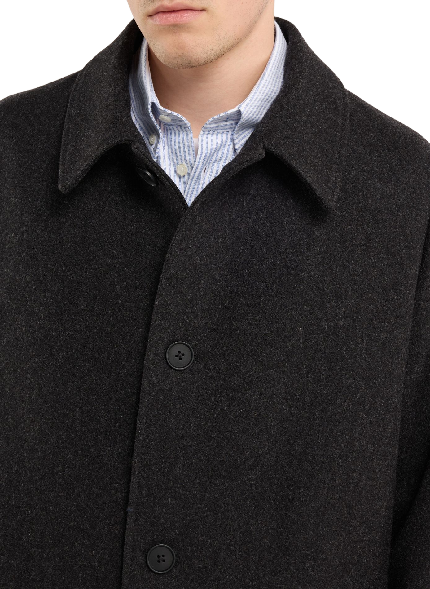 Long woolen buttoned coat SAISON 1865 Grey