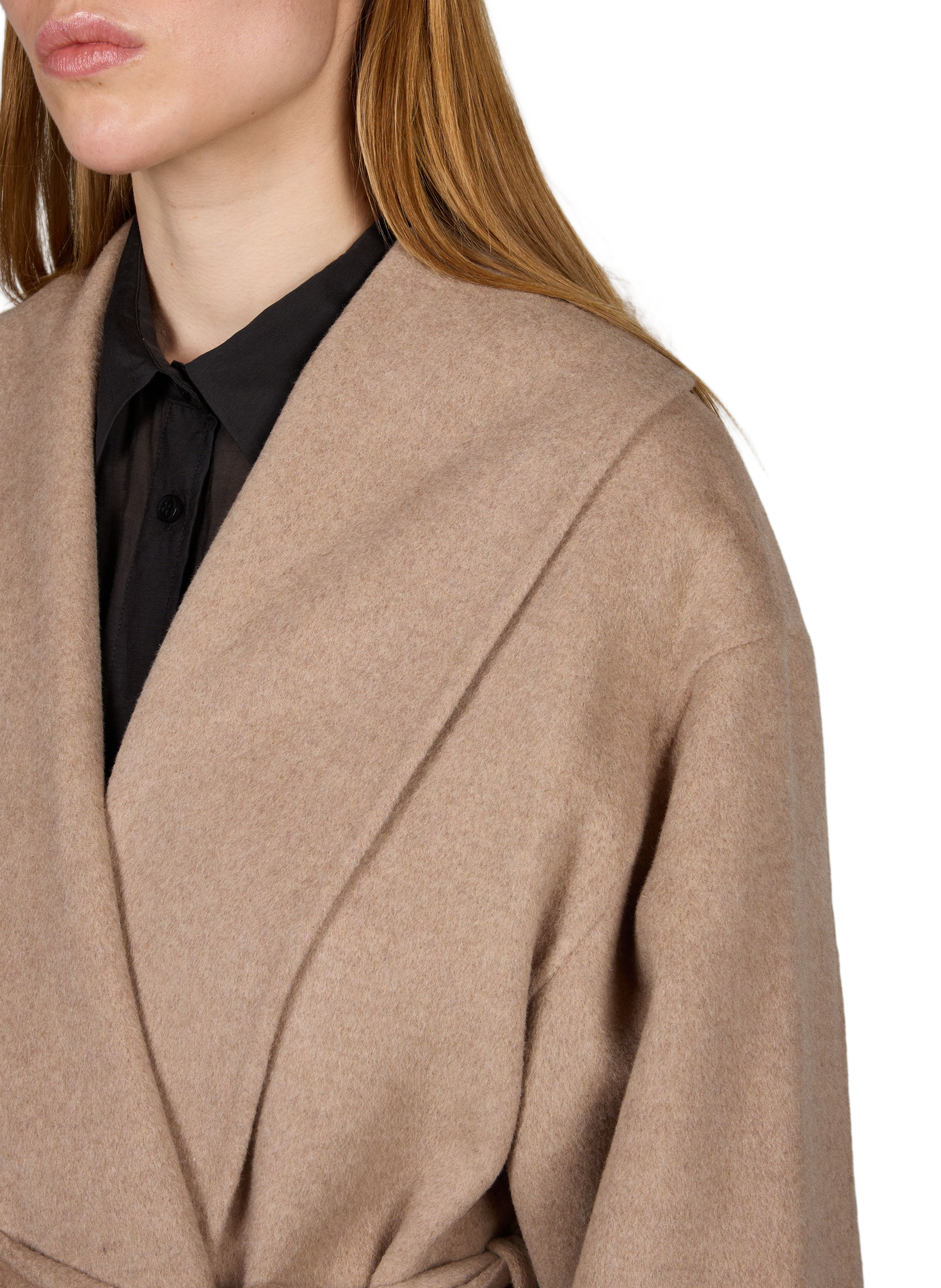 Manteau oversize en laine BY MALENE BIRGER Marron