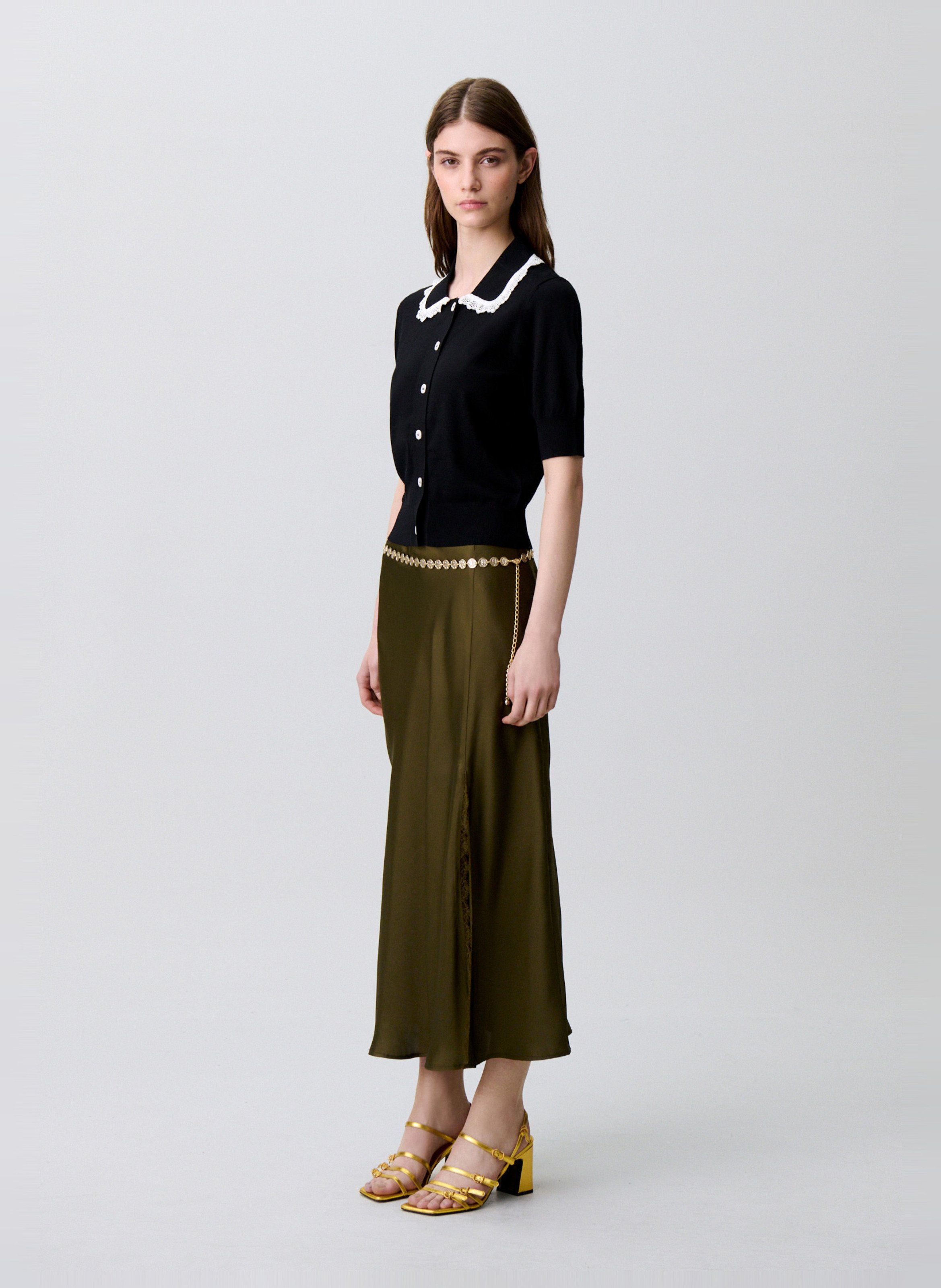 Cardigan ajusté col claudine CLAUDIE PIERLOT Multicolore