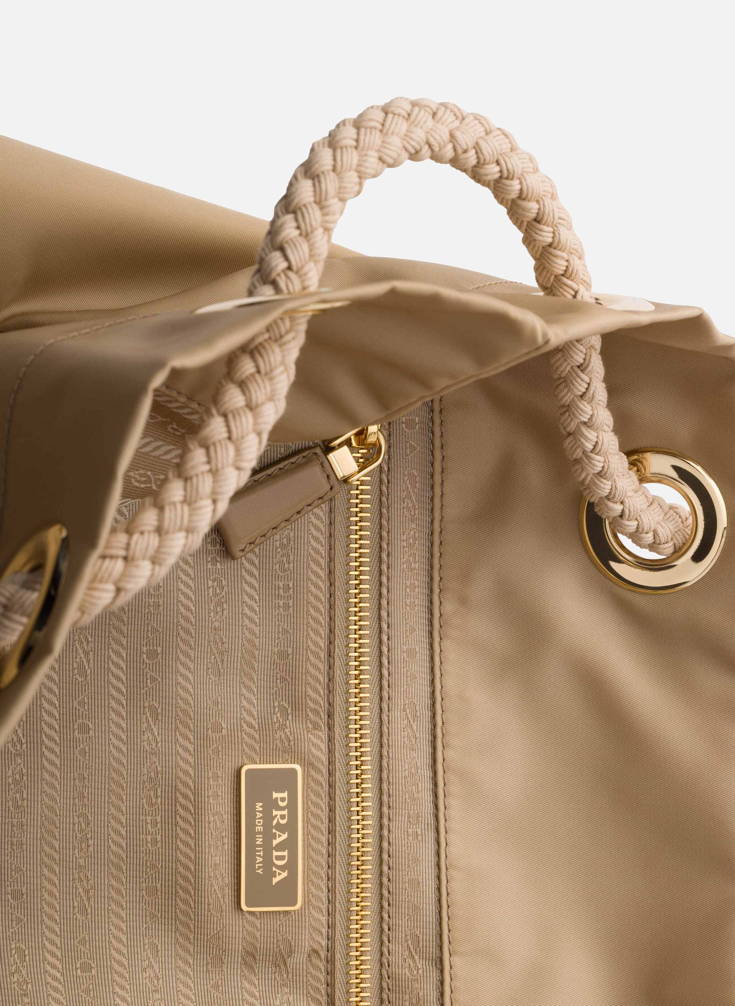 Grand sac seau prada mariner en re-nylon PRADA Marron