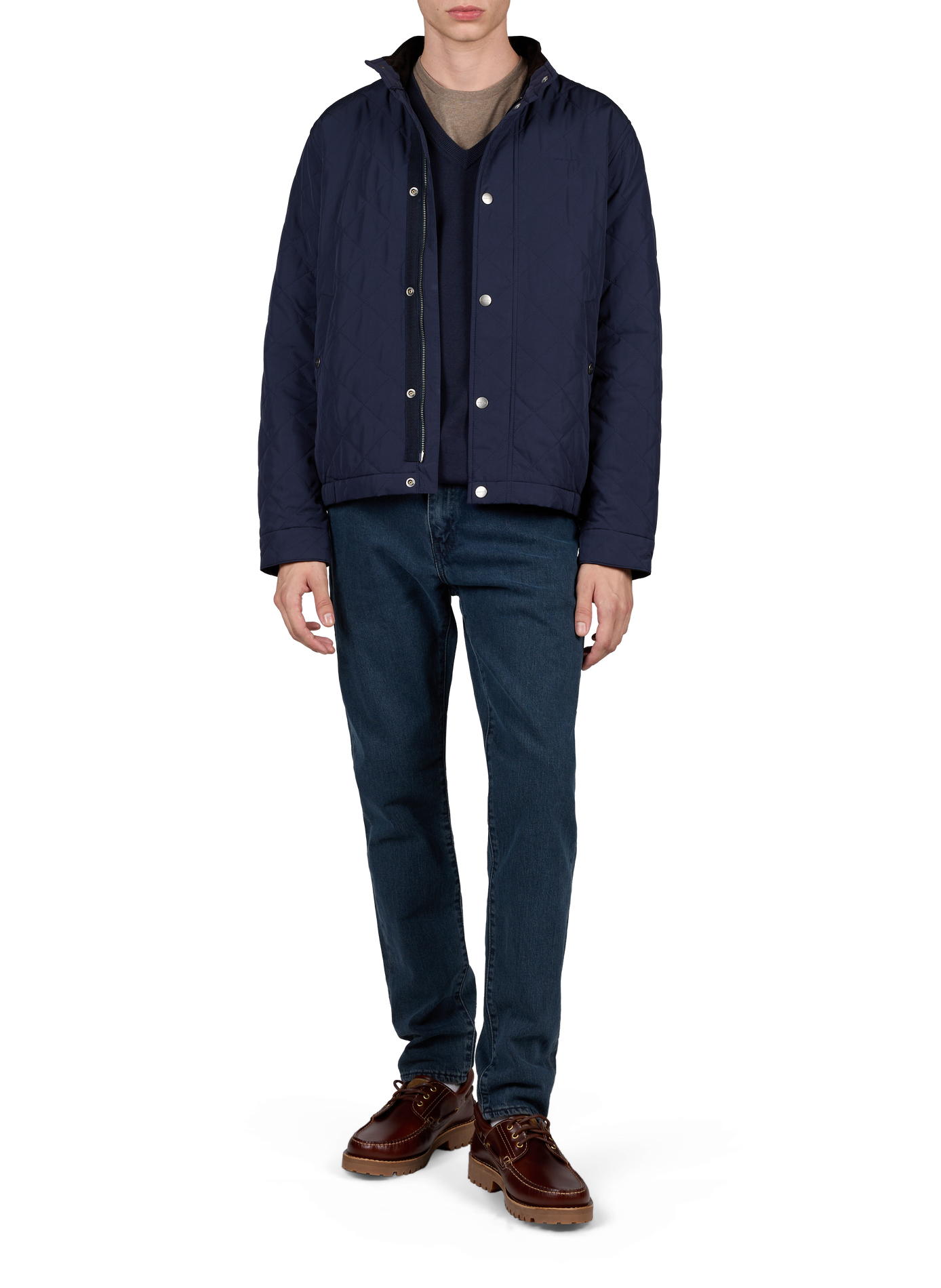 Blouson droit matelassé à col montant GANT Bleu