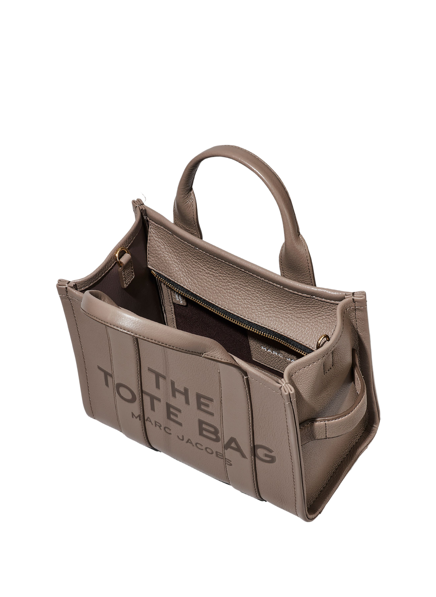 The Tote mini leather tote bag MARC JACOBS Grey
