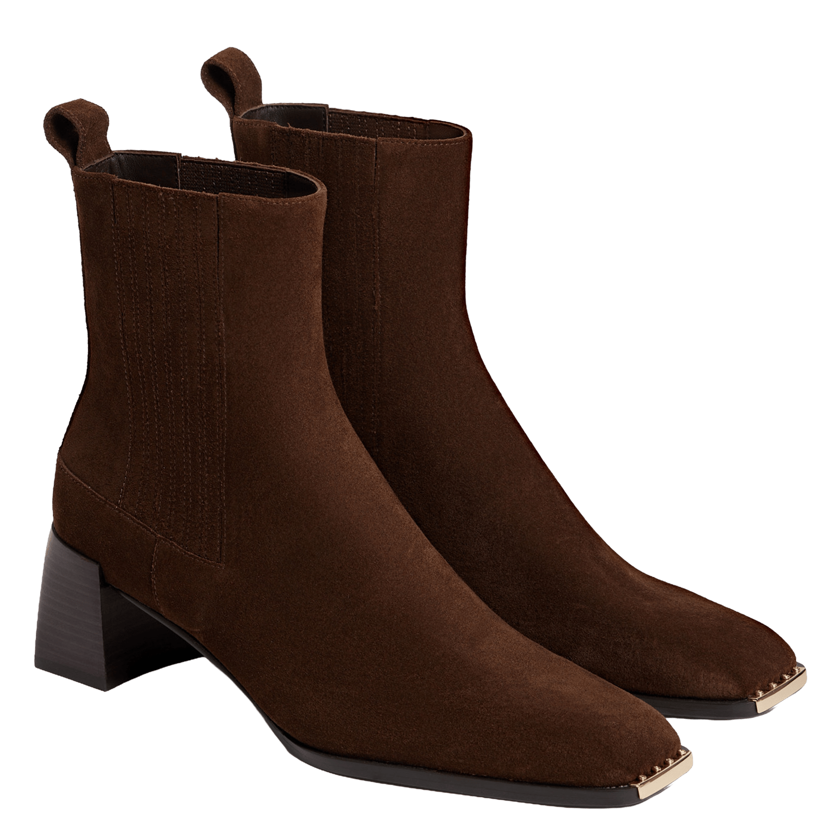 Bottines en cuir suédé SANDRO Marron