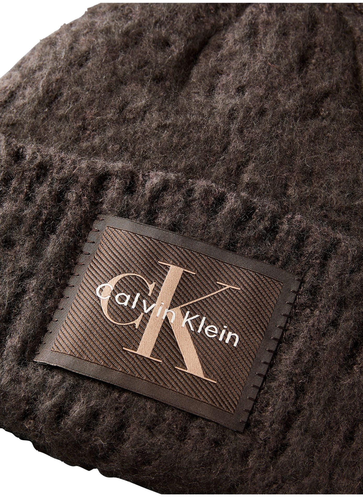 Bonnet à revers uni CALVIN KLEIN Braun